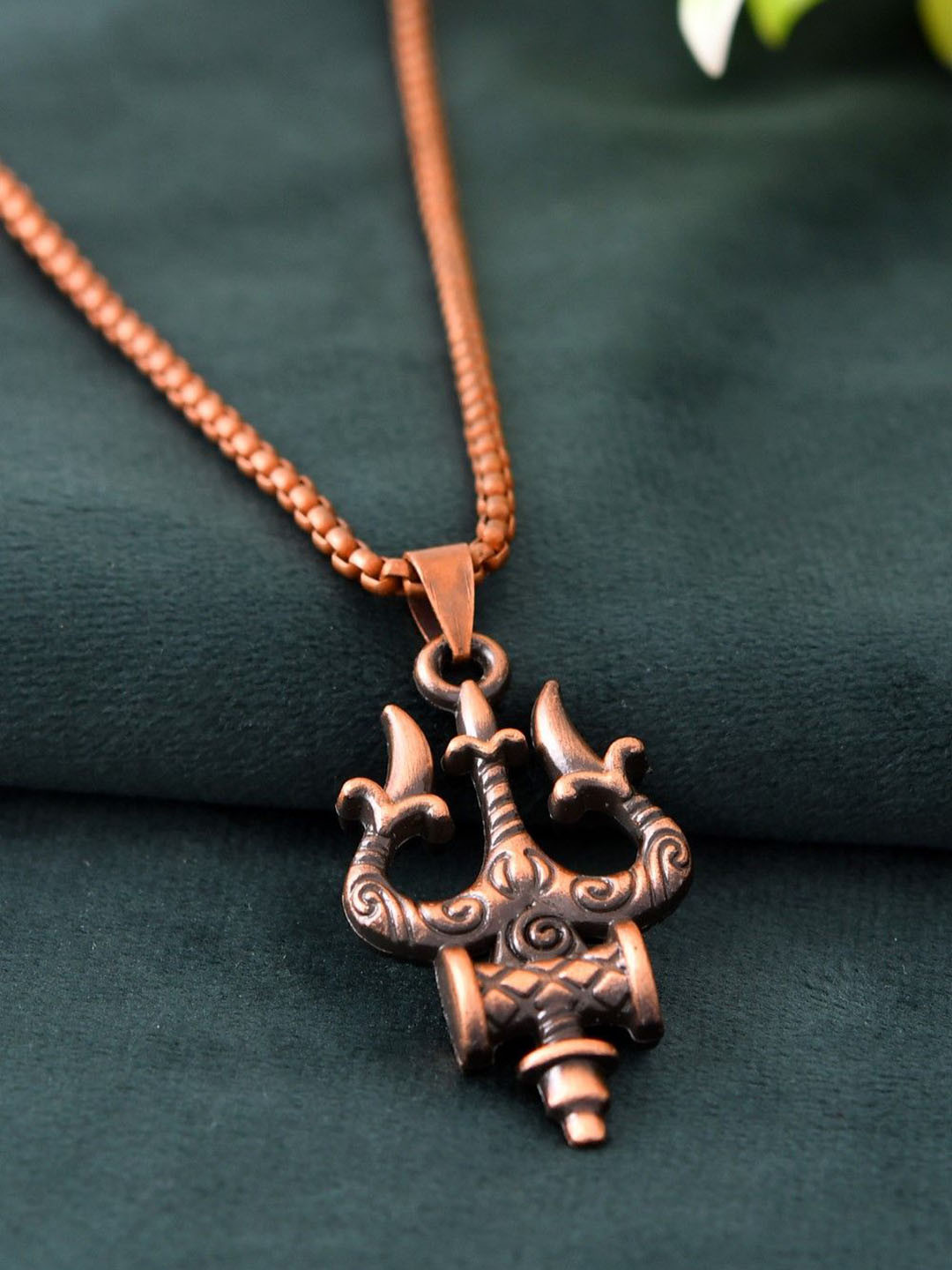 AGARWALPRODUCT Unisex Stainless Steel Lord Mahakal Pendant With Chain