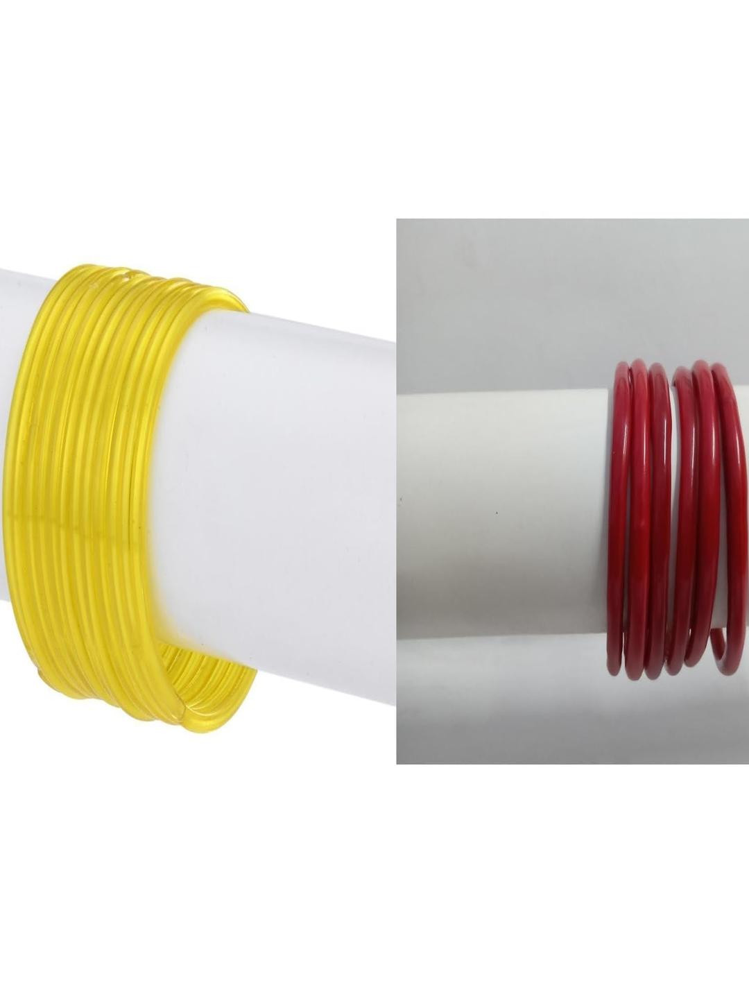 SOMIL Set Of 18 Yellow Antique Alloy Bangles