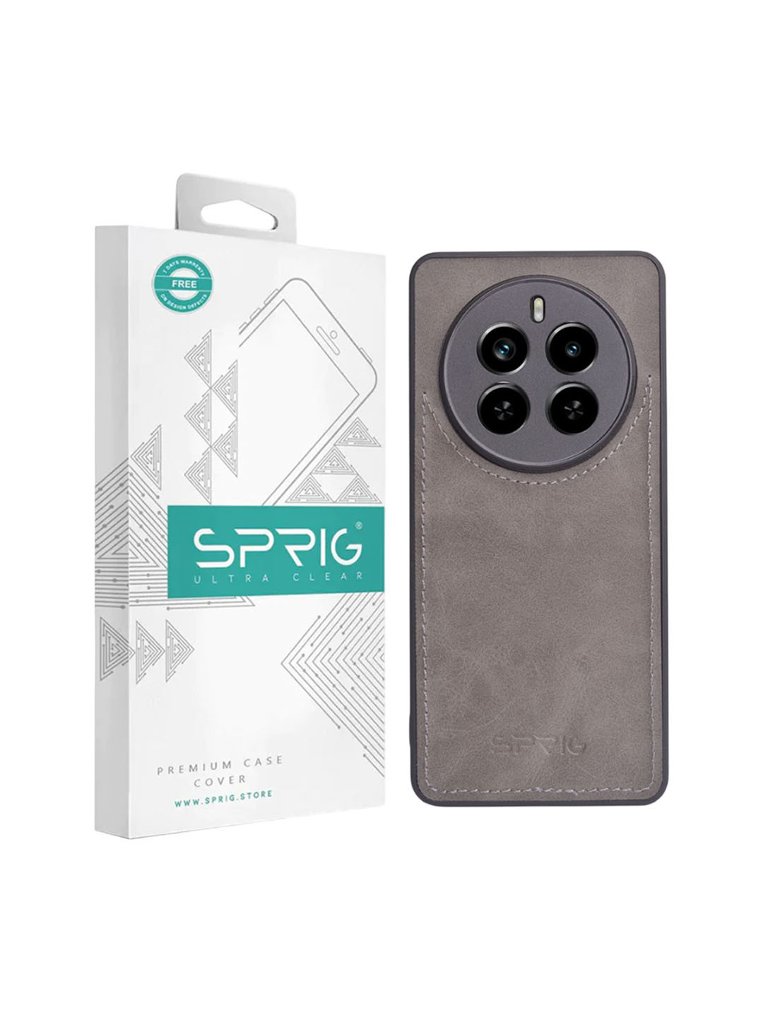 SPRIG Realme P1 Pro 5G Matte PU Leather Back Cover