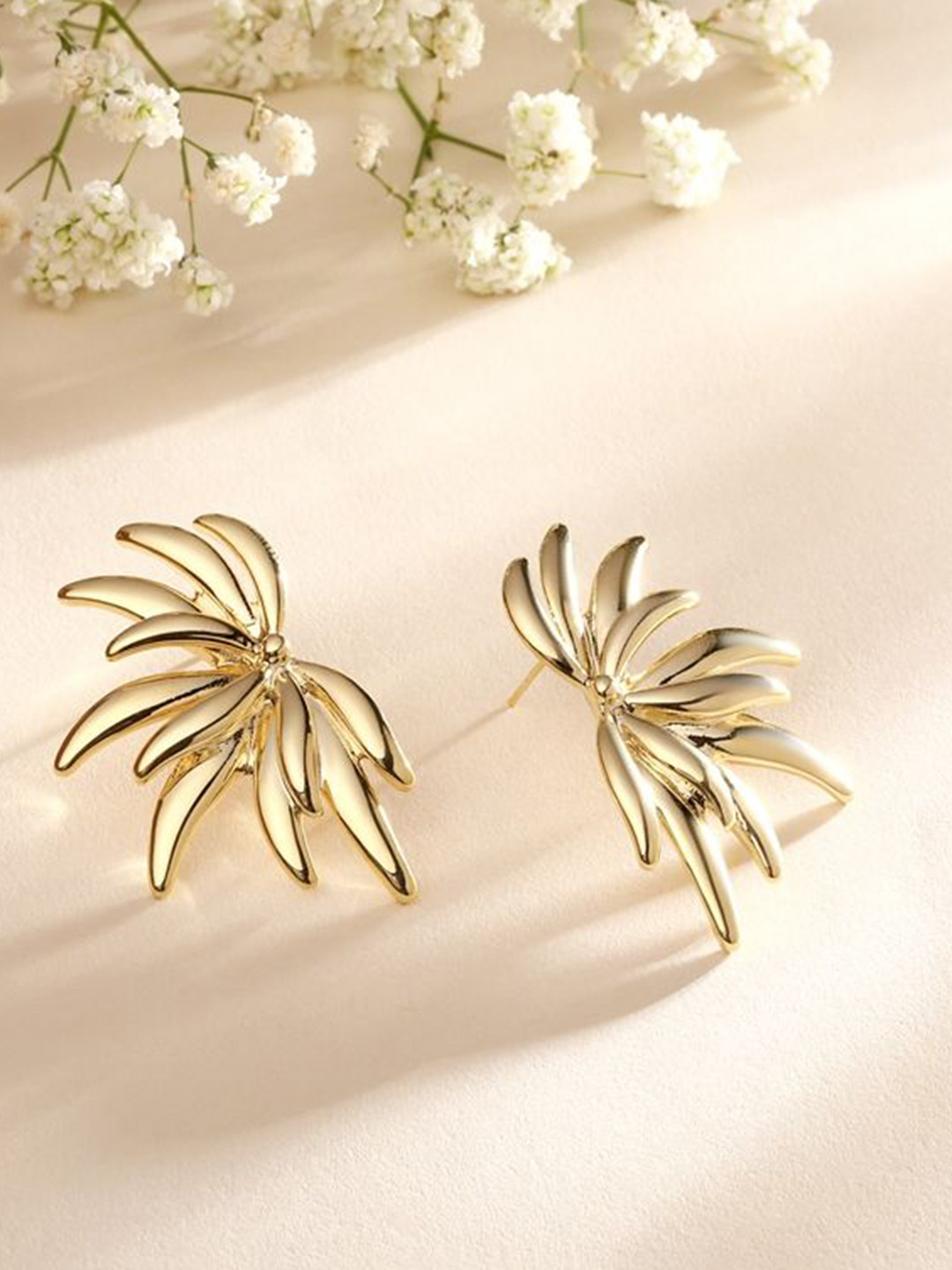 Cierra 18KT Gold Plated Palm Tree Shaped Studs