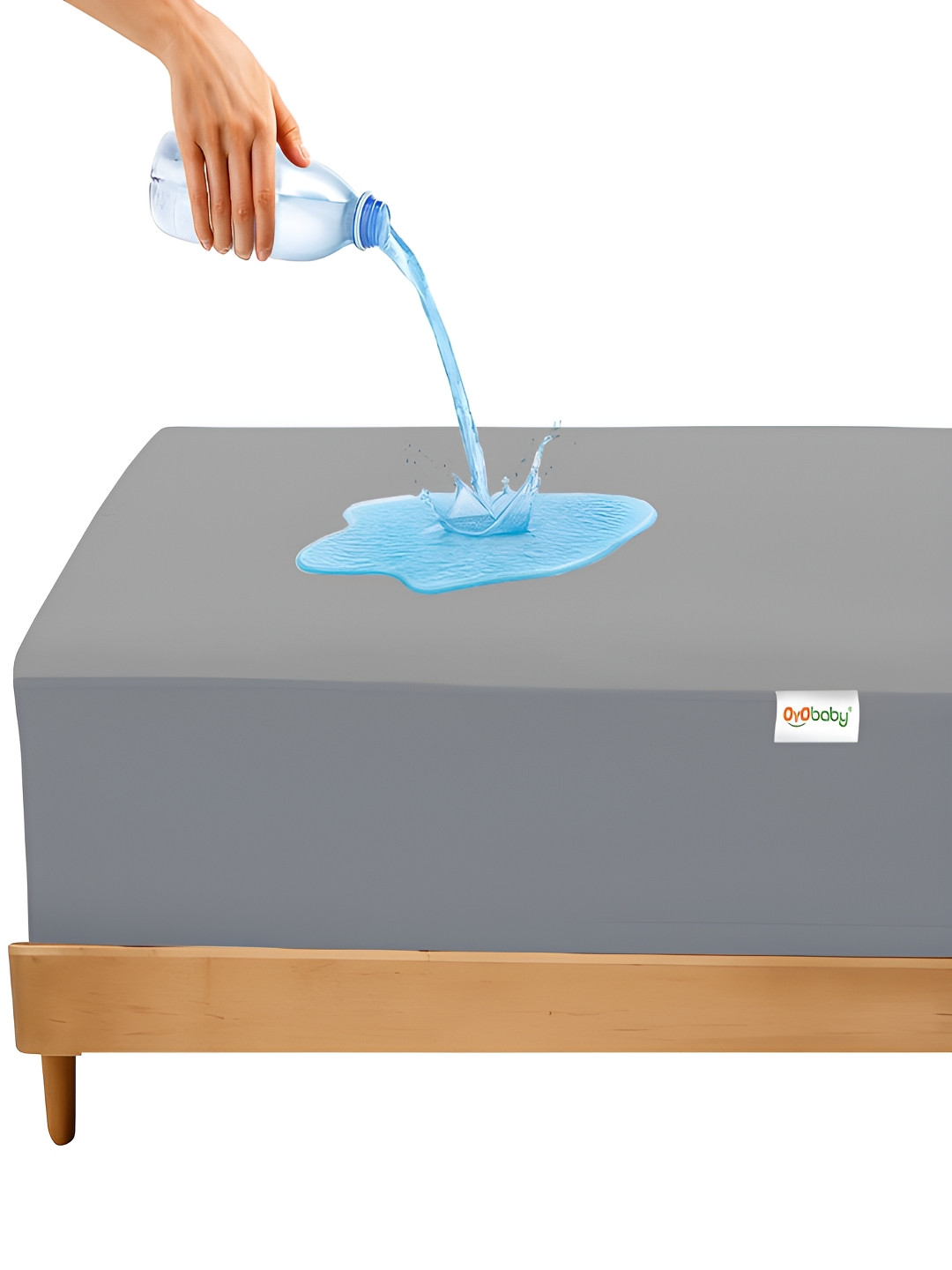 OyO Baby Unisex Grey Terry Water Resistant King Mattress Protector