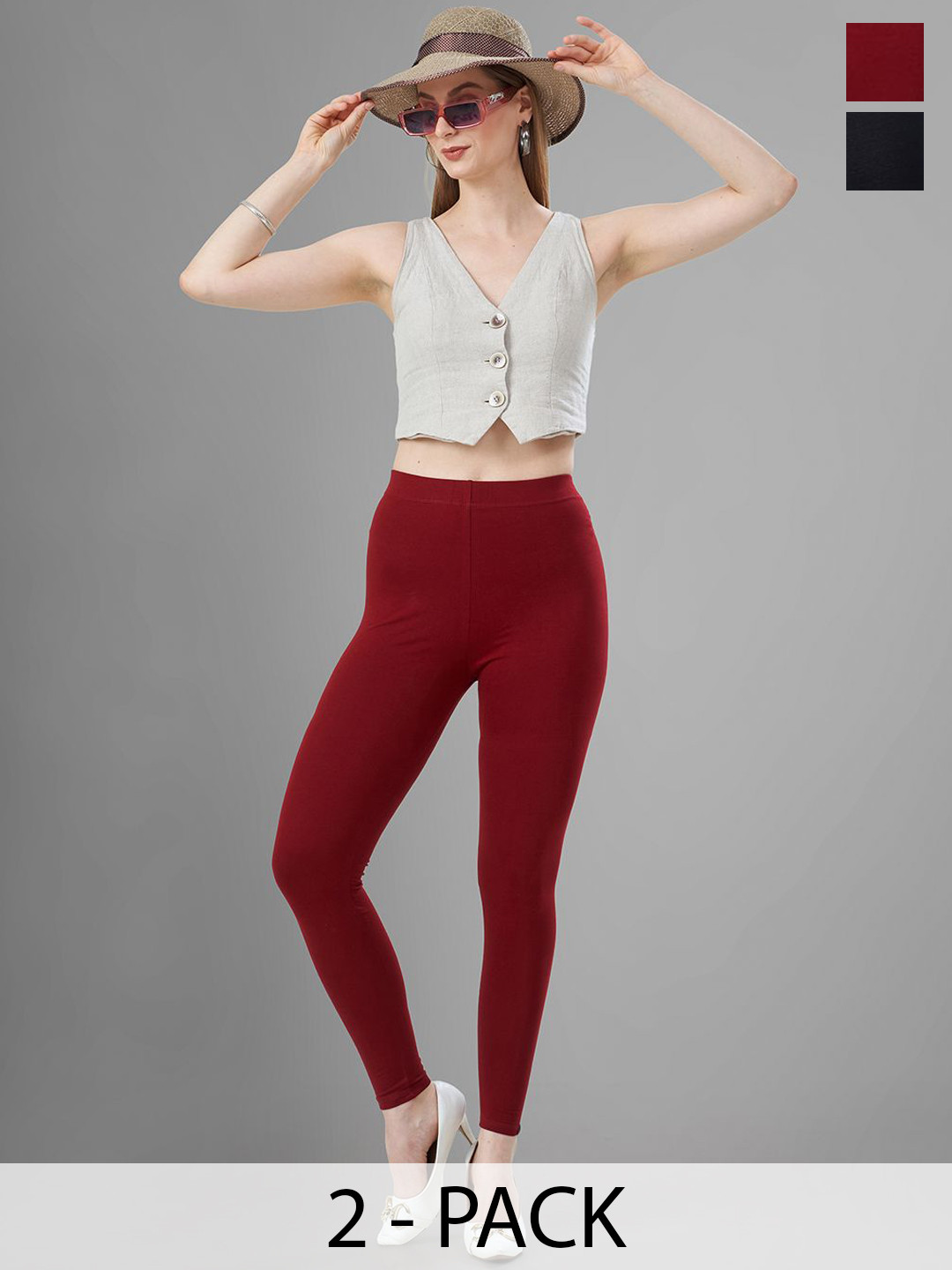 2 Pcs Ankle Length Leggings