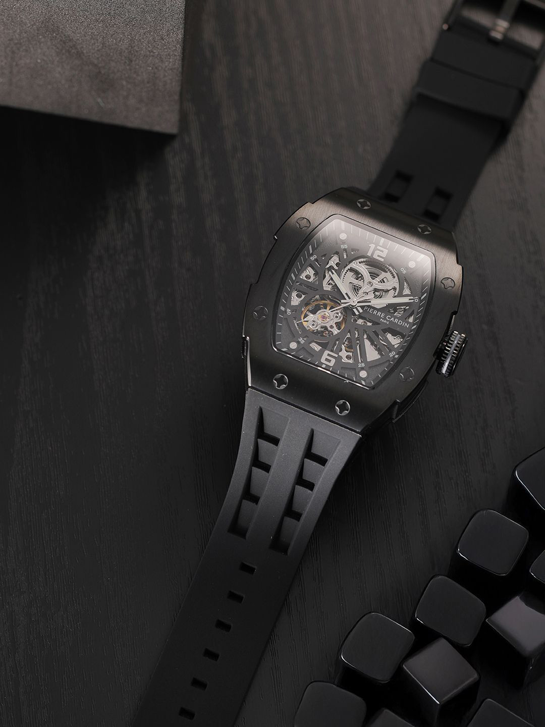 pierre cardin Squelette Men Skeleton Dial & Bracelet Style Analogue Watch CF.1013.PB.5