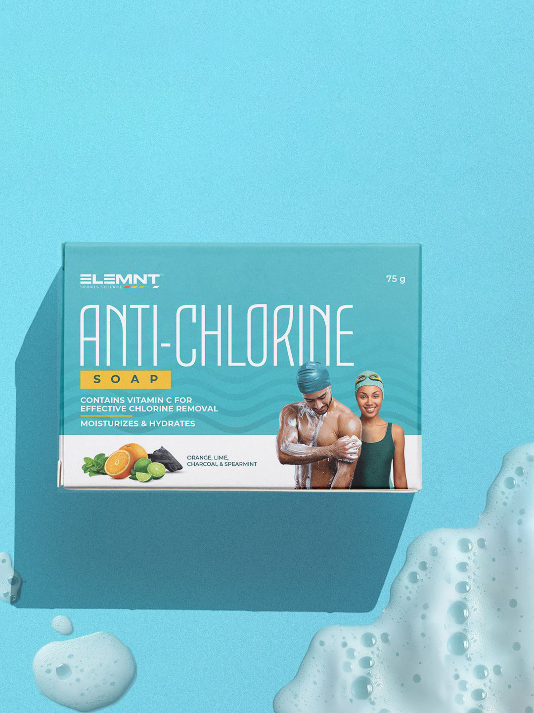 Elemnt Sports Science Anti Chlorine Soap With Orange & Lime- 75 g