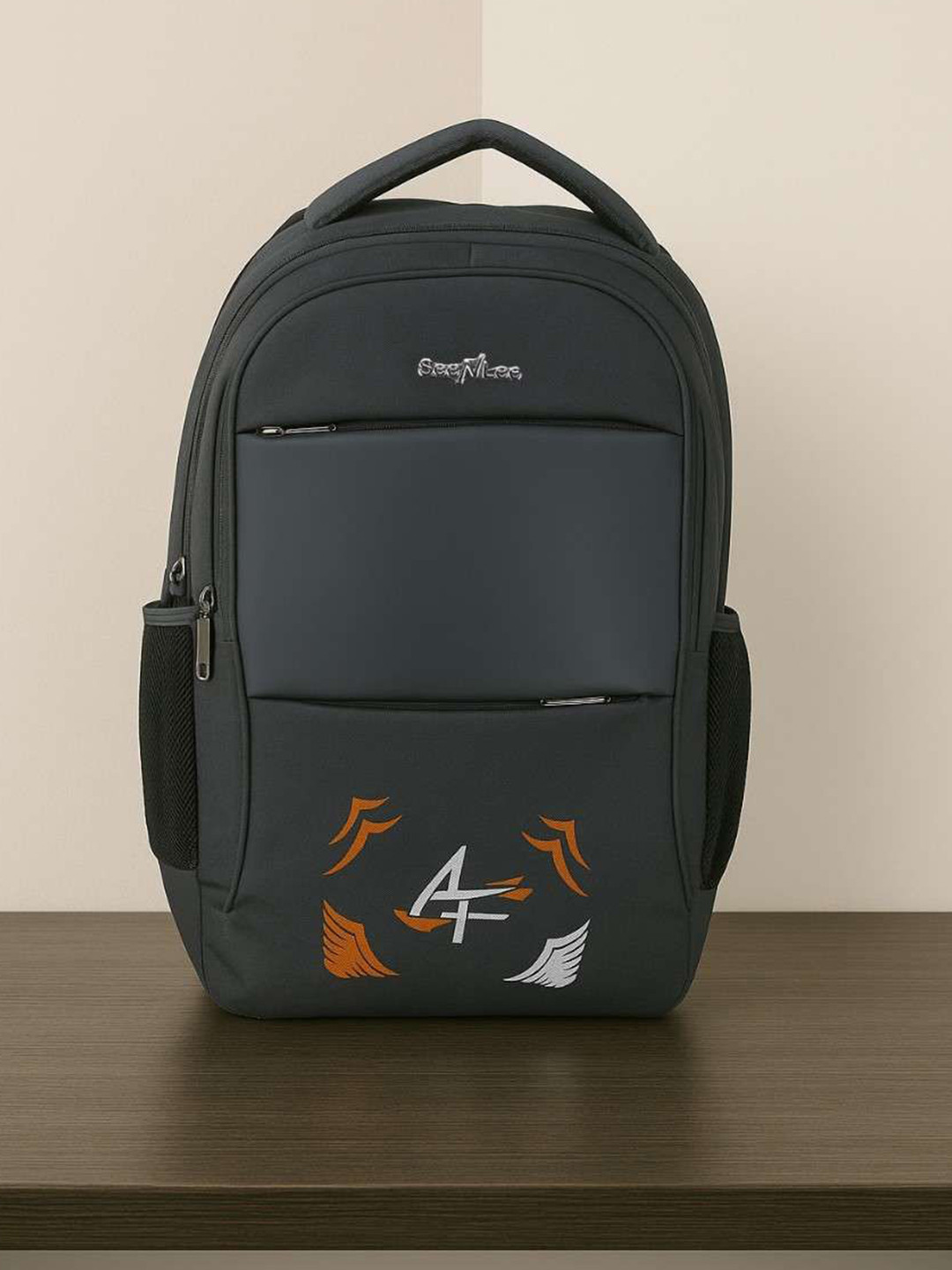 Seenlee Men Graphic Leatherette Noble 28 L Backpack with Compression Straps