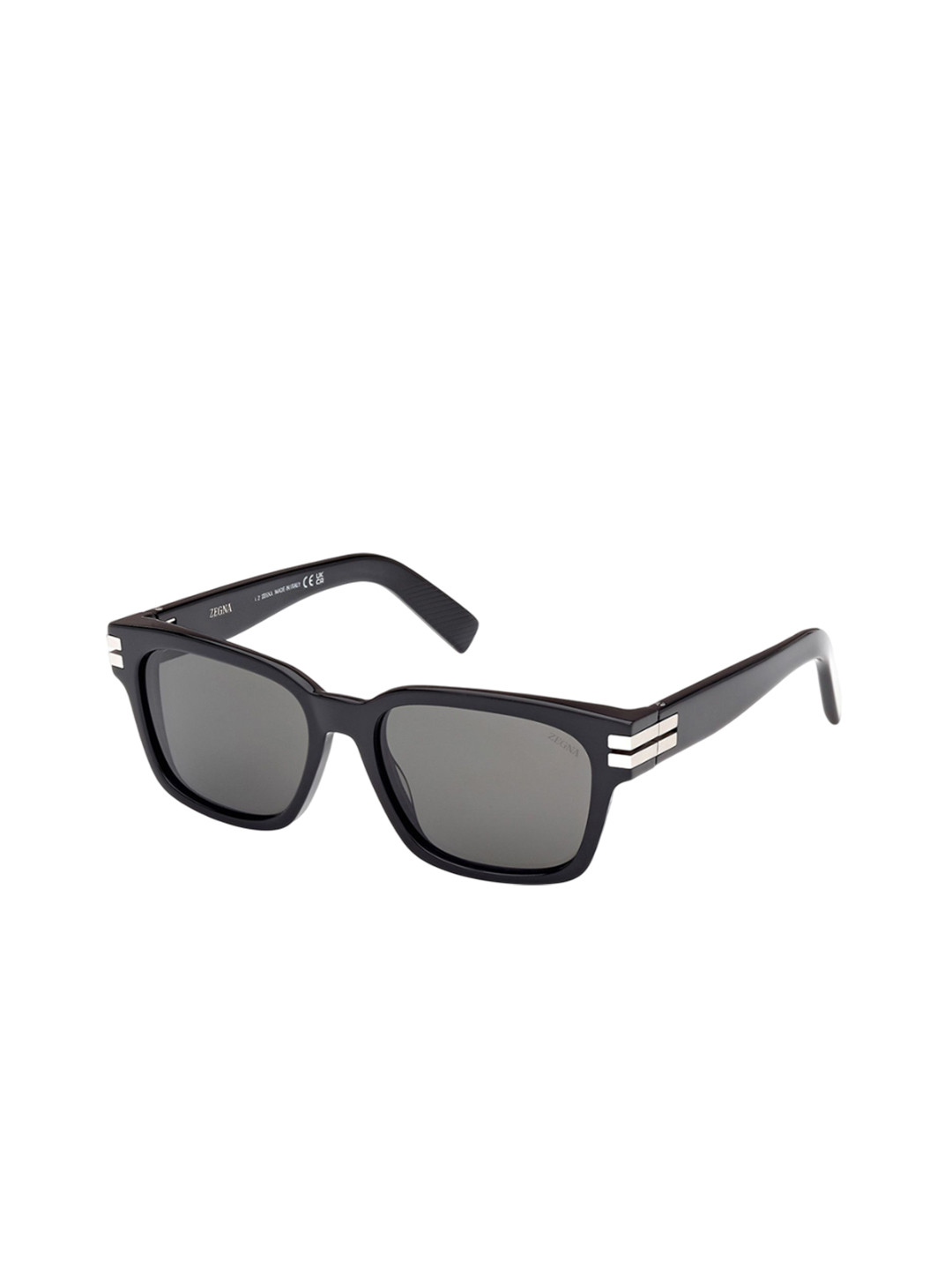 Ermenegildo Zegna Men Square Sunglasses with UV Protected Lens EZ0237 55 01A