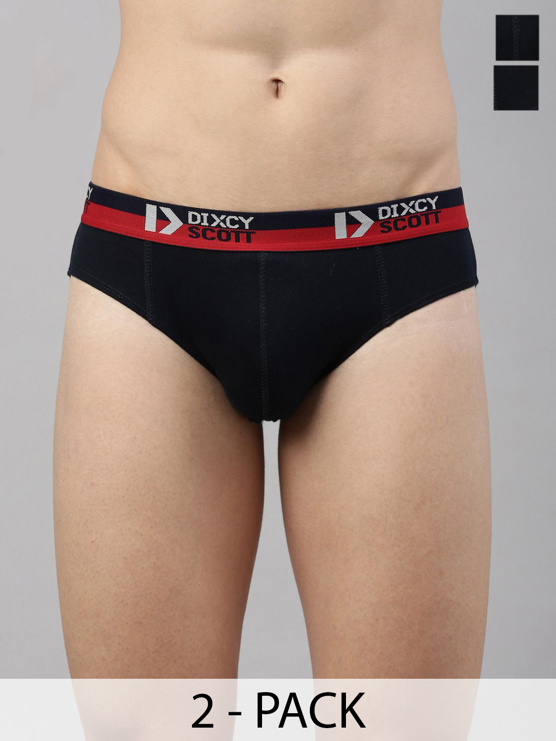 Dixcy Scott Originals Men Pack Of 2 Basic Briefs MOVE-BRF-P2, NVNV