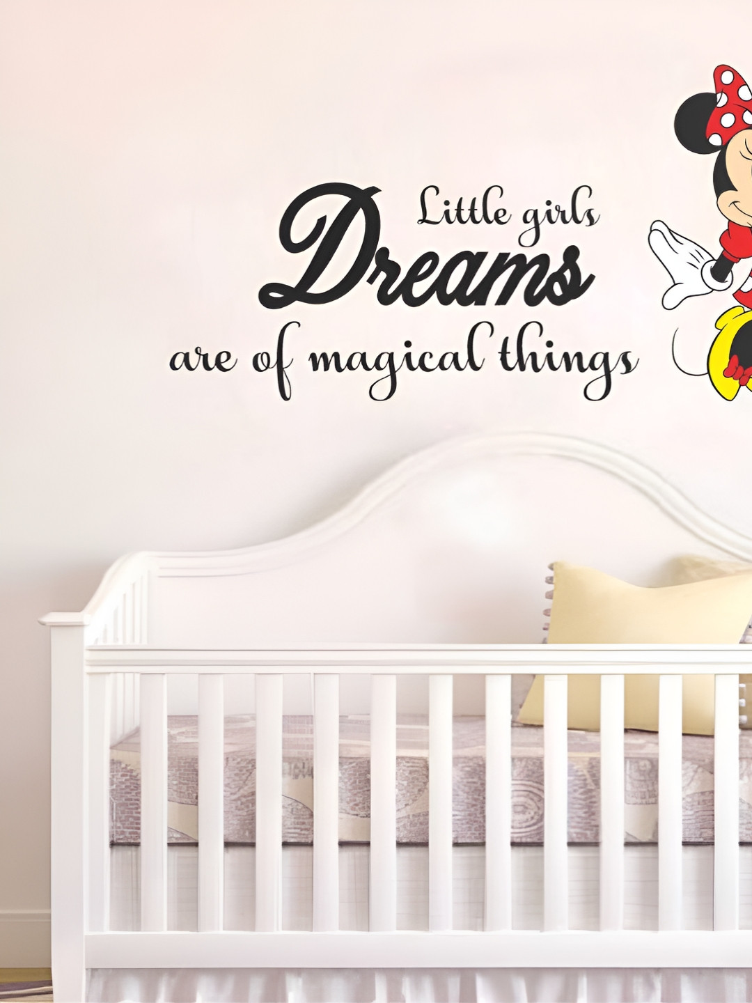 LANSTICK Black Micky Mouse Self-Adhesive Wall Sticker