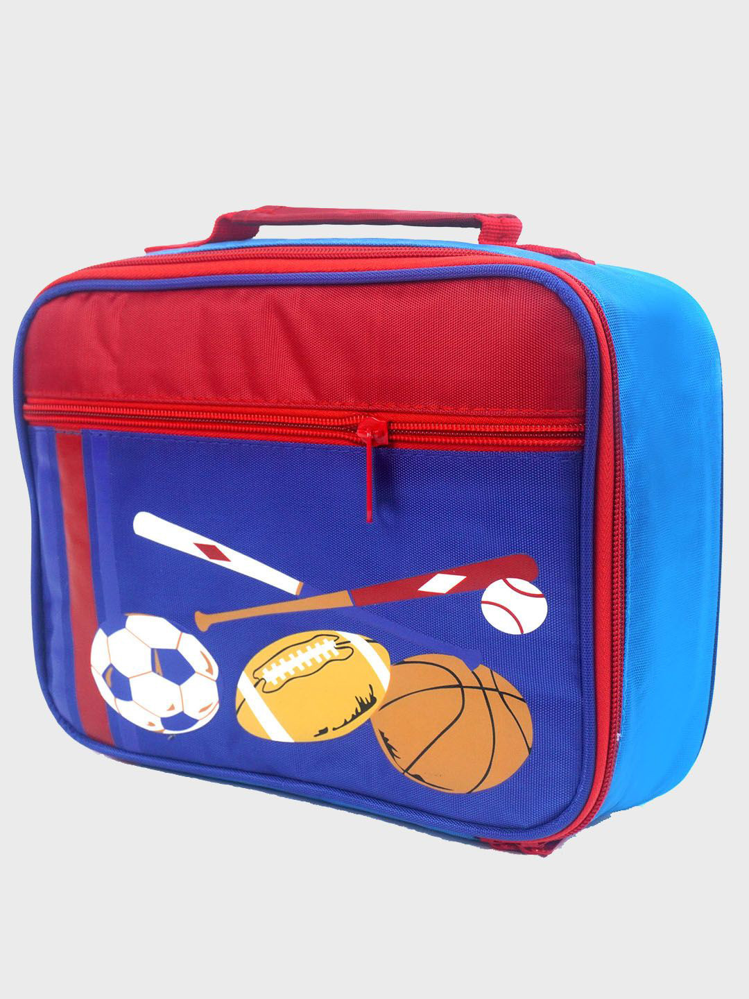 Little Surprise Box LLP Kids Blue & White Sports Theme Printed Compartment Lunch Bag