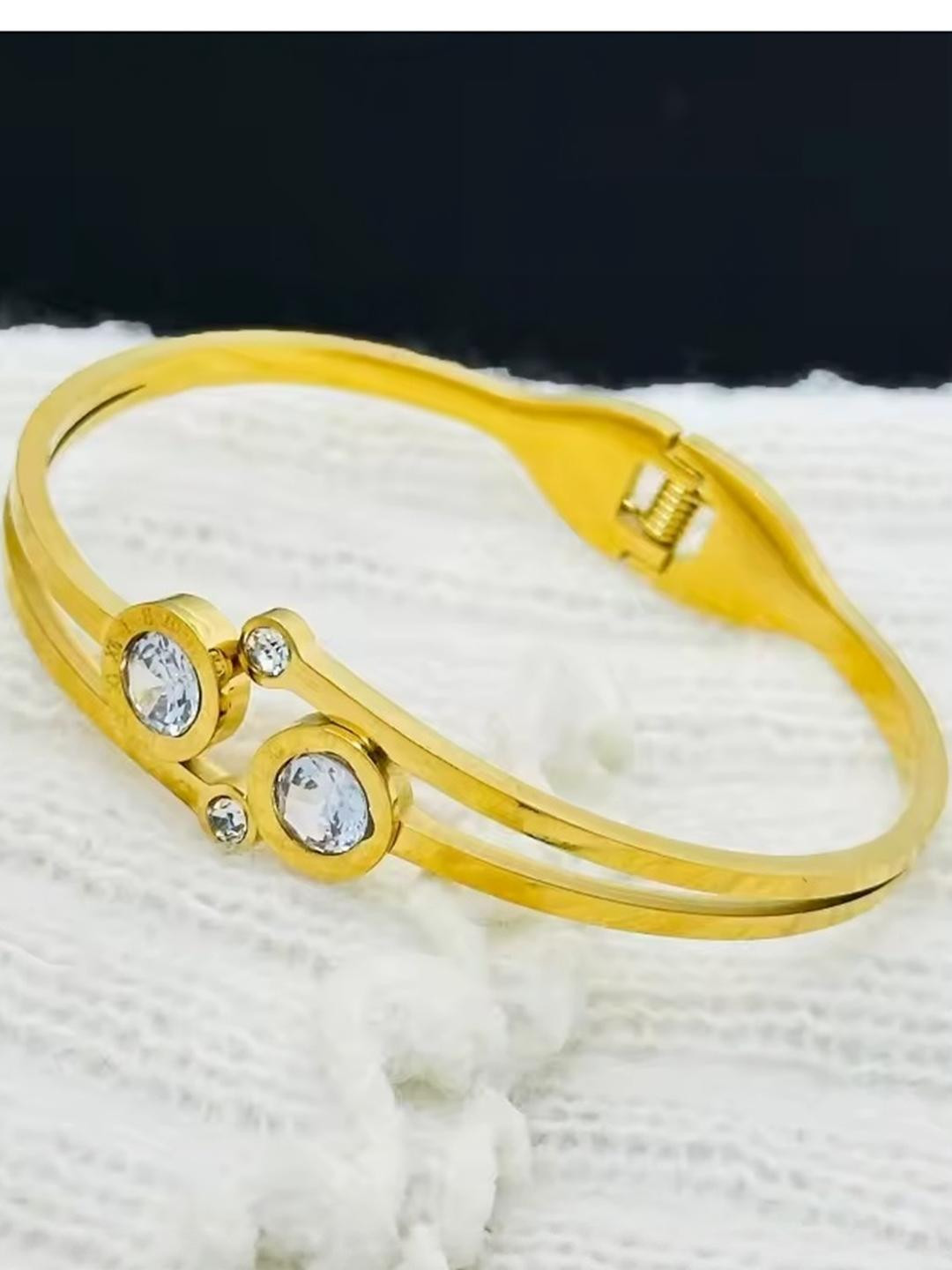 Bracelet Stainless Steel With Crystal Bangle Bracelets For Women