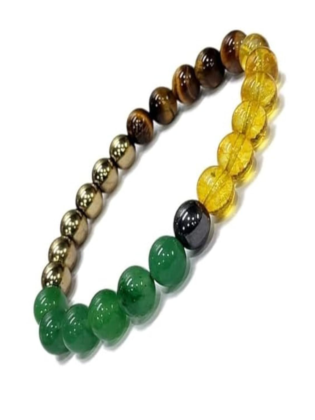 Money Magnet Bracelet Pyrite, Citrine, Hematite,Financial Success,Good Luck Unisex-Adult