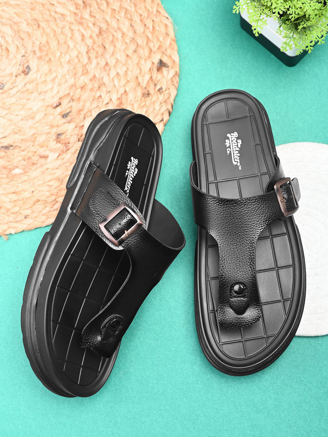 The Roadster Lifestyle Co. Men Casual Toe Ring Sandals With Buckle Strap