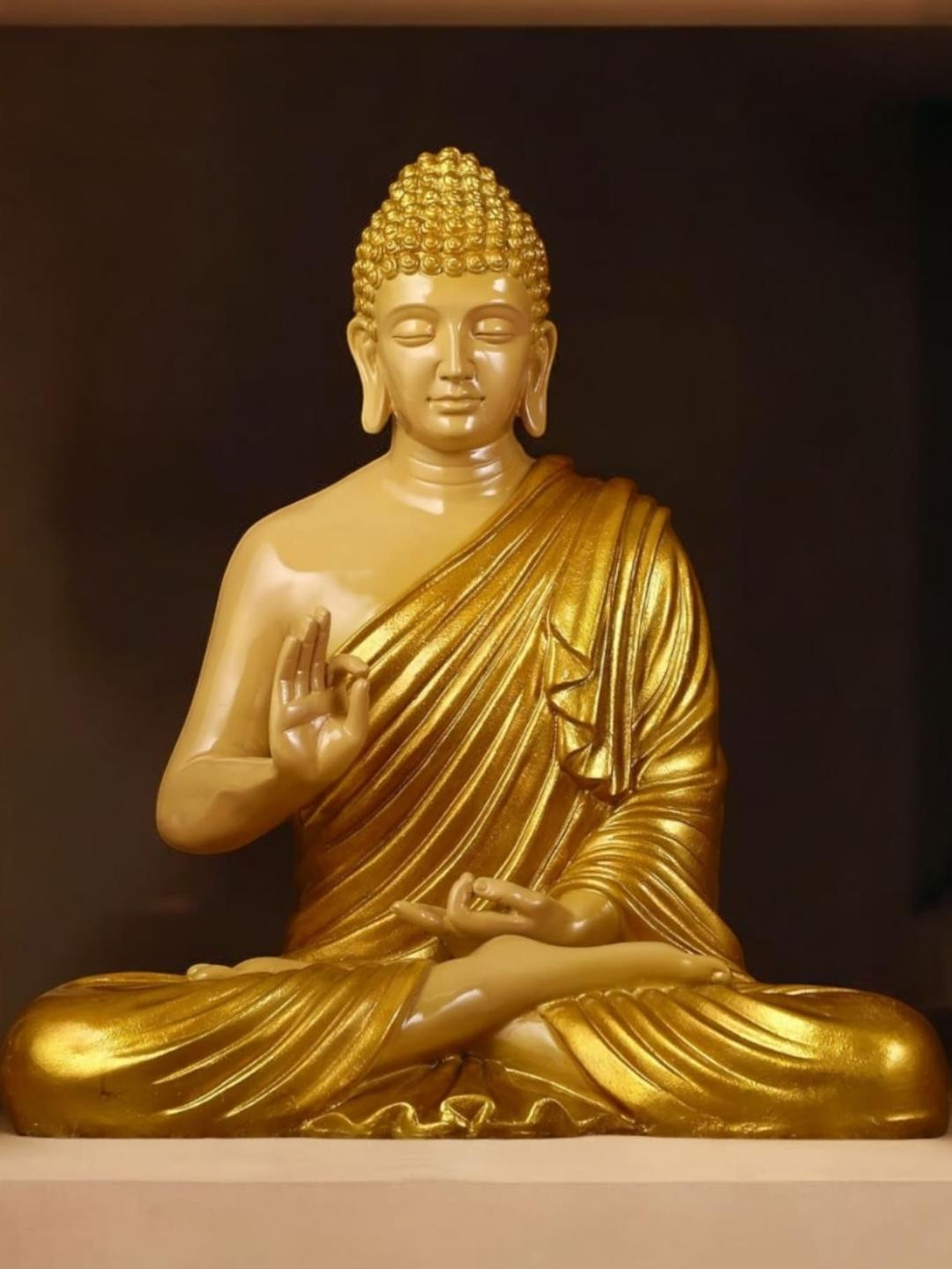 Artisans Bazar Gold-Toned Buddha Idol Showpiece