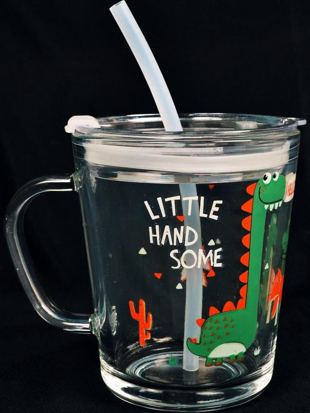 SOMIL Glass Sipper with Airtight Lid and Straw