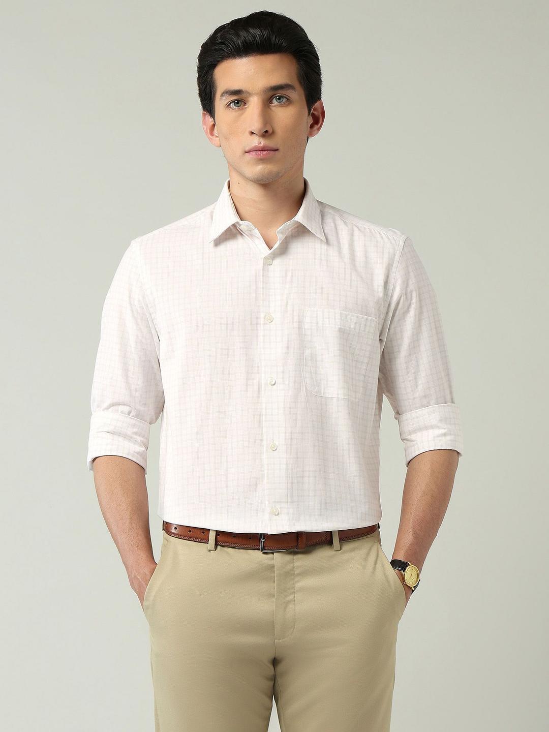 AD By Arvind Men Grid Tattersall Checks Checked Formal Shirt