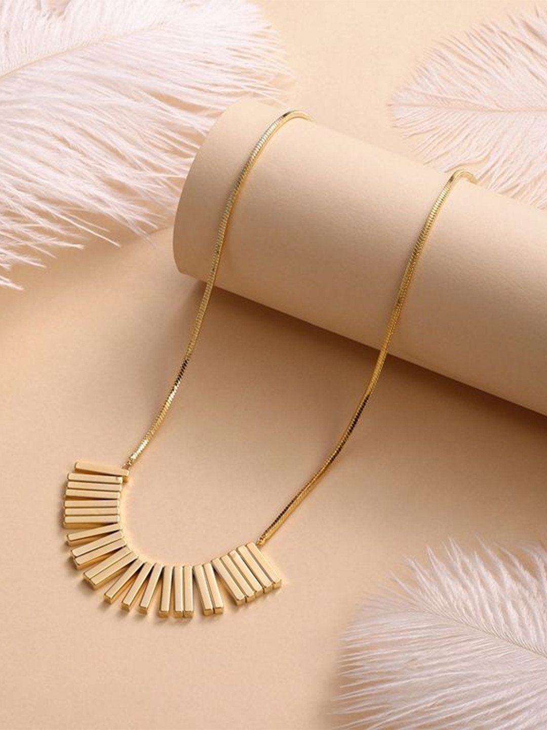 Cierra 18 KT Gold-Plated Tribal Style Chain