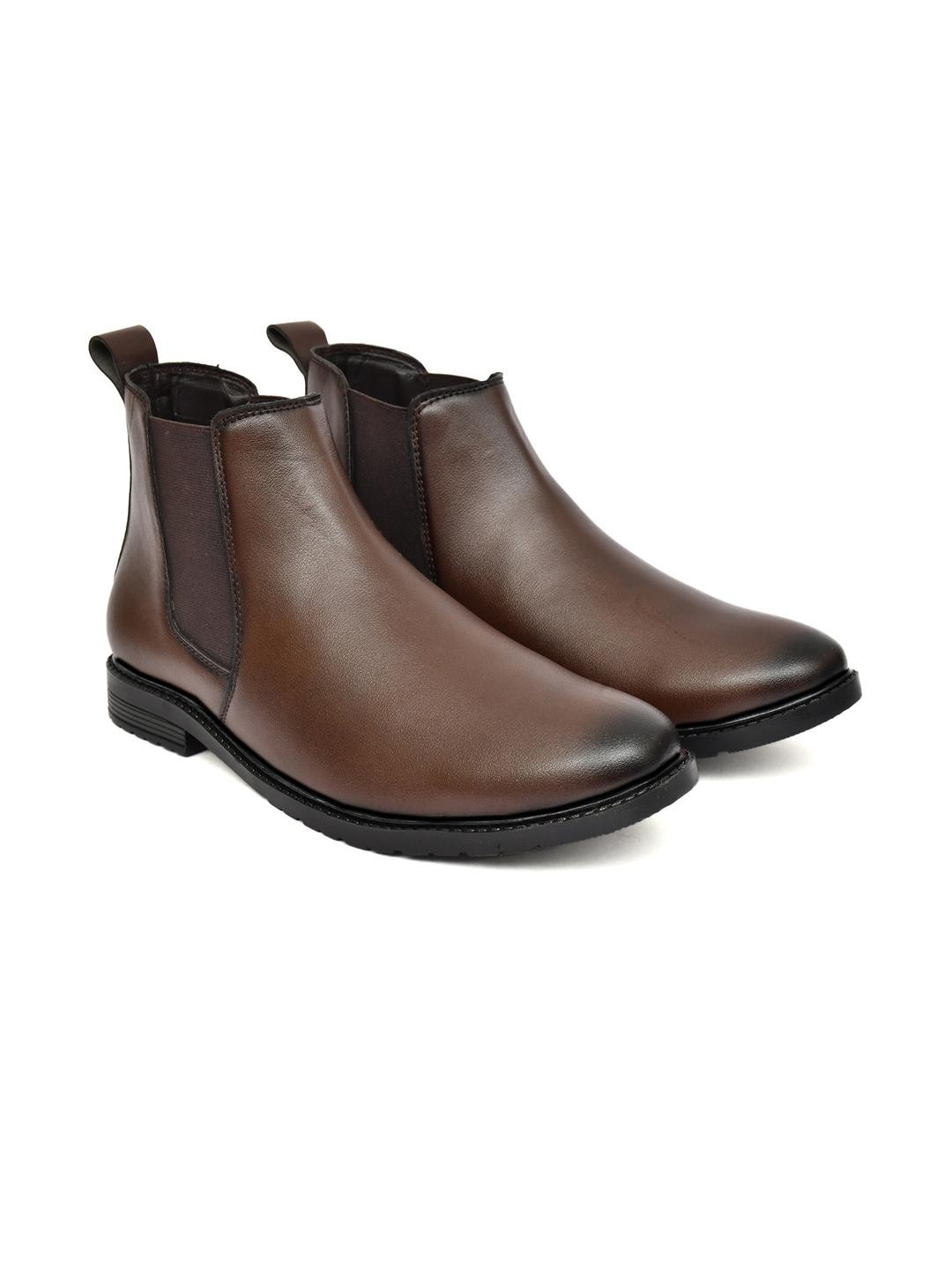 BENTO YOUNG Men Brown Chelsea Boots