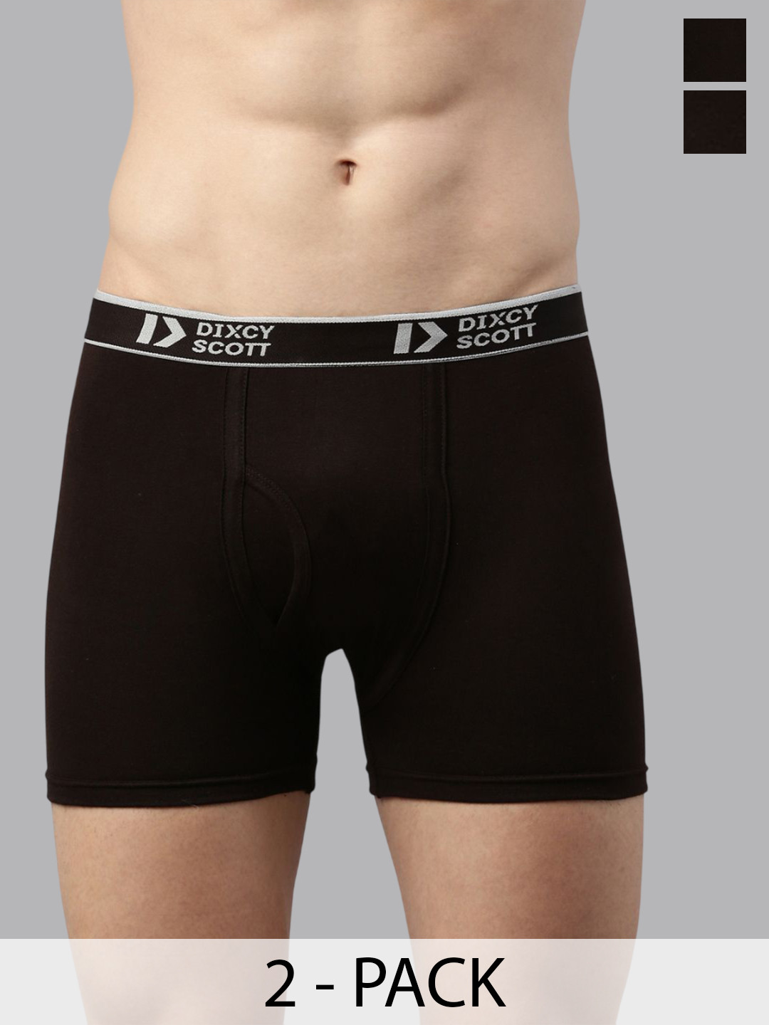 Dixcy Scott Originals 3-Pcs Pure Combed Cotton Mid-Rise Trunks CROSS TRNK-3C-P3, SNCBBL