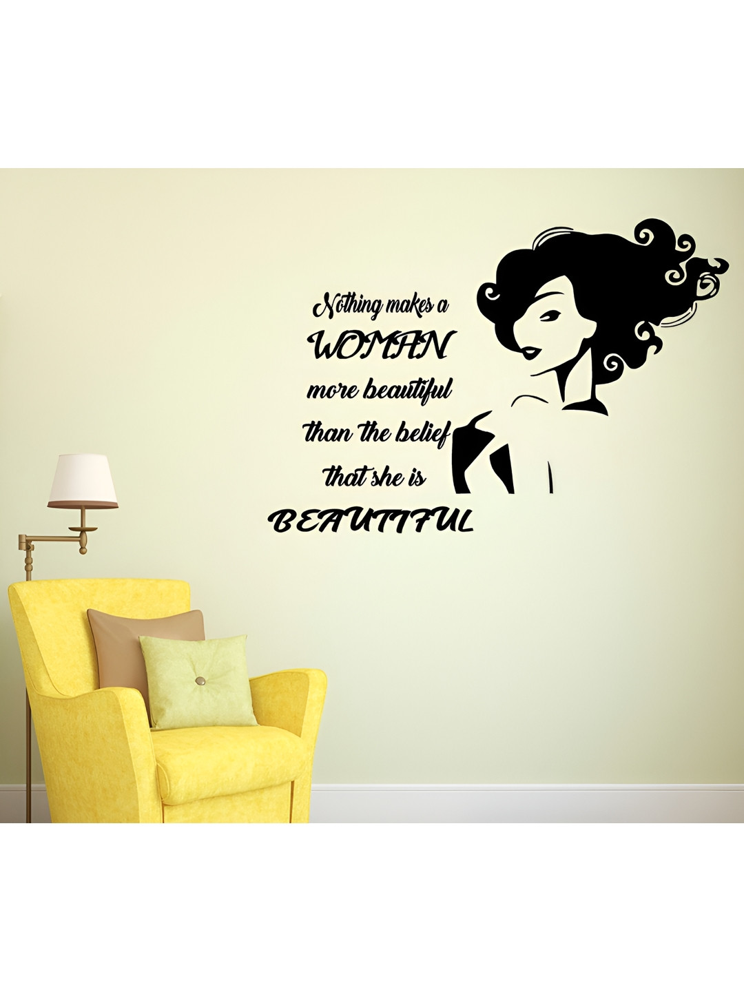 LANSTICK Black Women Quotes Self-Adhesive Wall Sticker