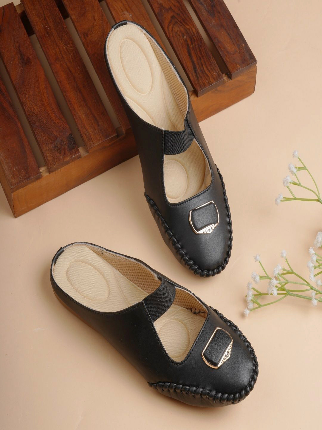 SKOLL Women Mules Flats with Buckles