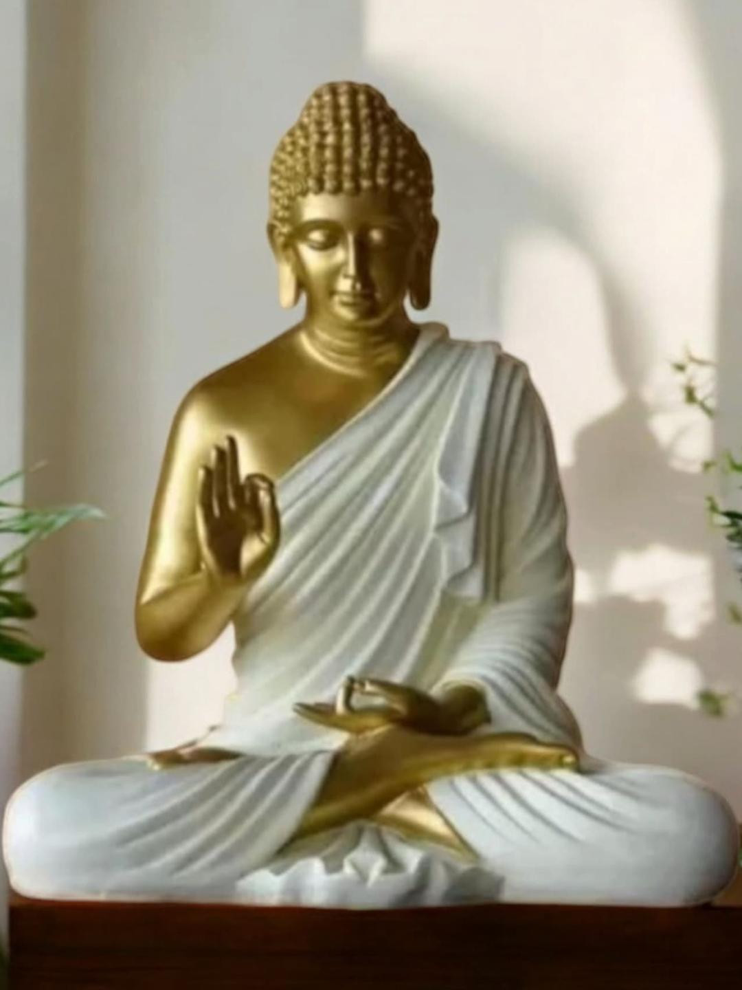 Artisans Bazar Gold-Toned Buddha Idol Showpiece