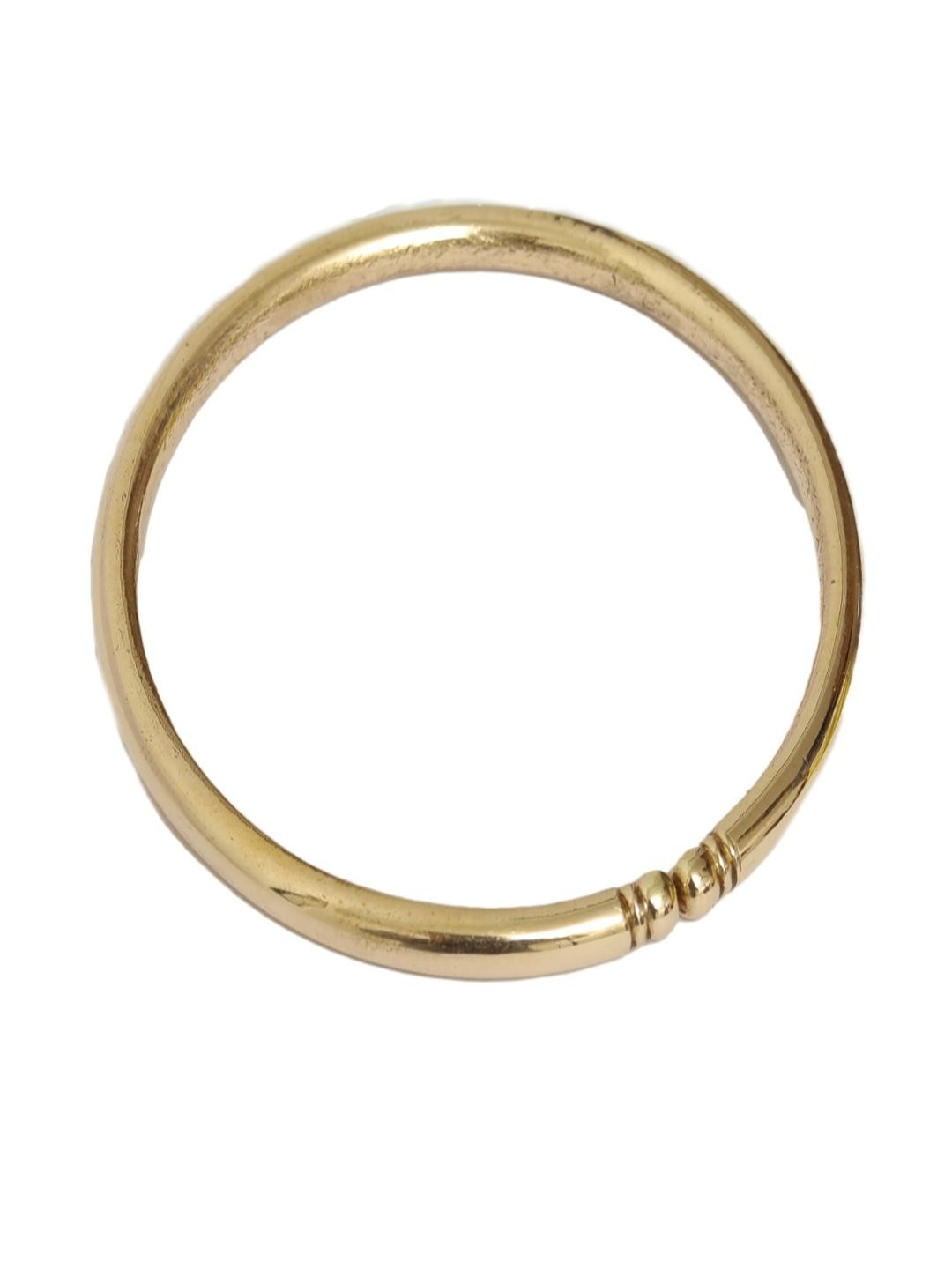 Naveen Metal Works Unisex Panchaloha/Impon Kada/Kaapu - Mini Balls - 6CM | Panchaloha bracelet