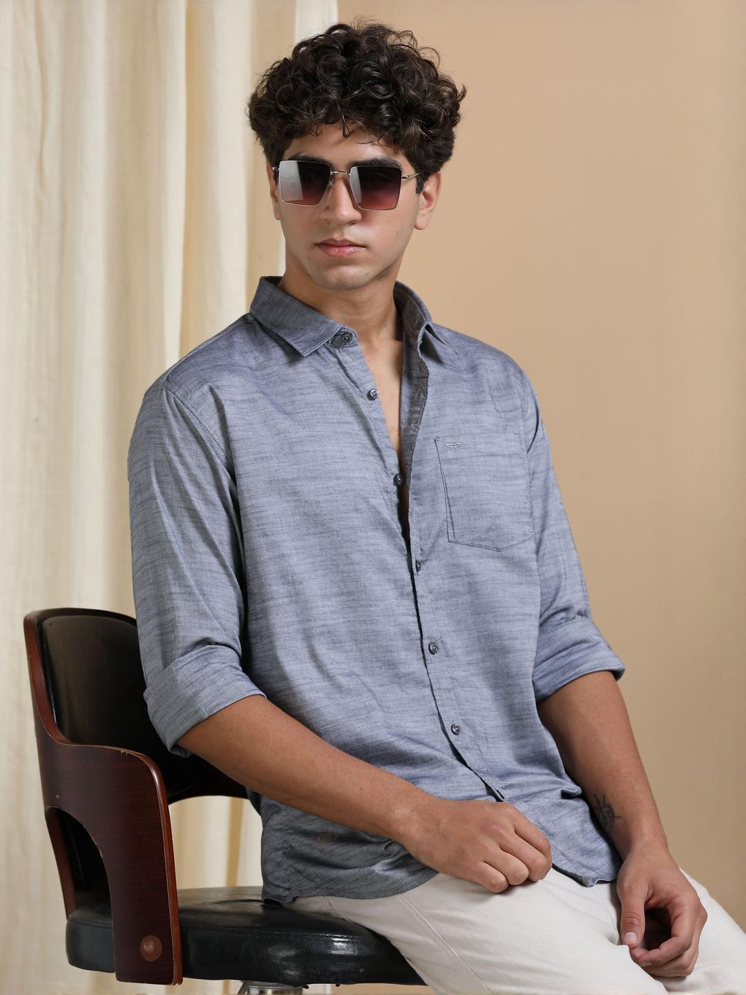 RIGS AND RAGS Men Smart Casual Shirt