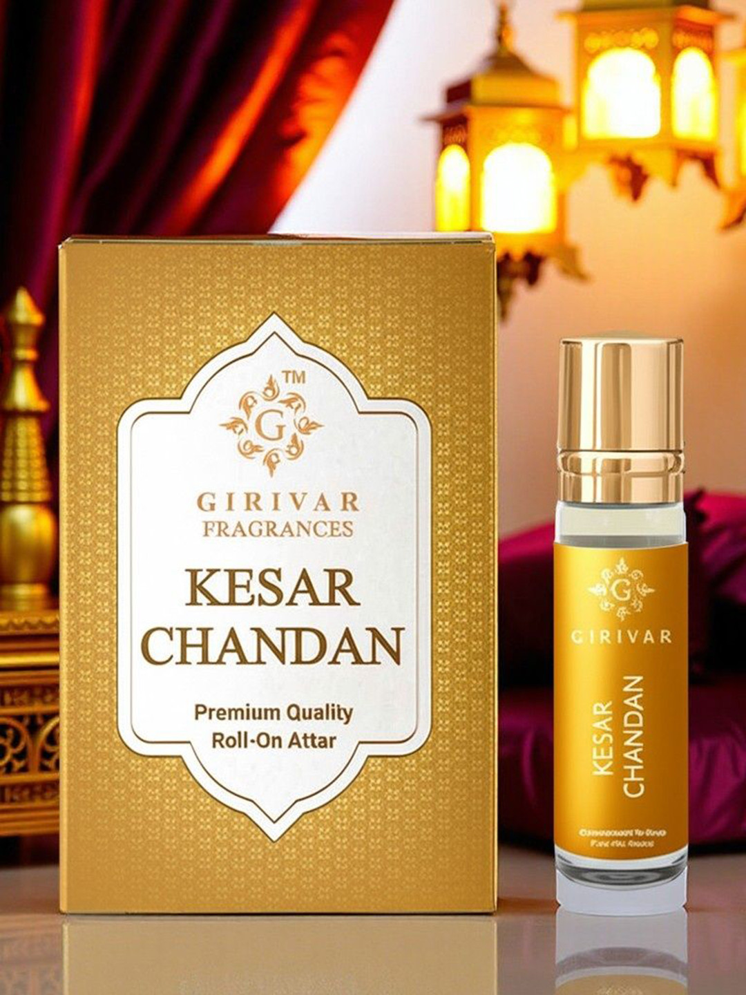 Girivar Kesar Chandan Premium Quality Roll-On Attar- 10 ml