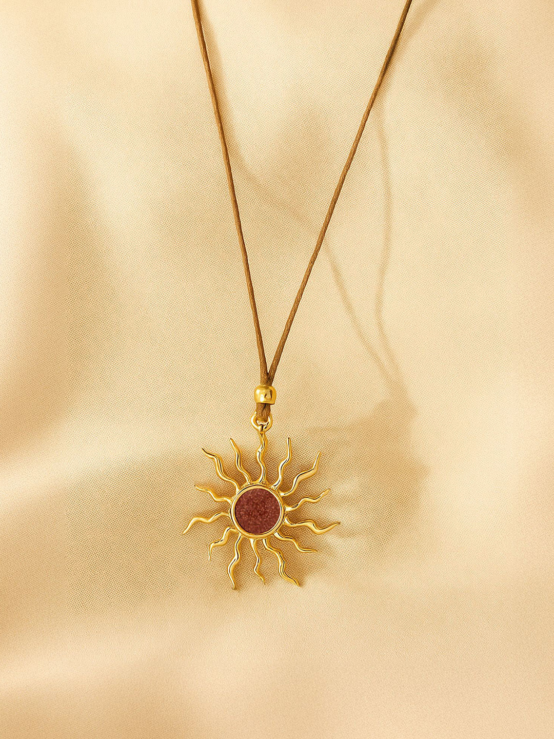 Accessorize Artificial Stones Studded Sunshine Cord Minimal Chain