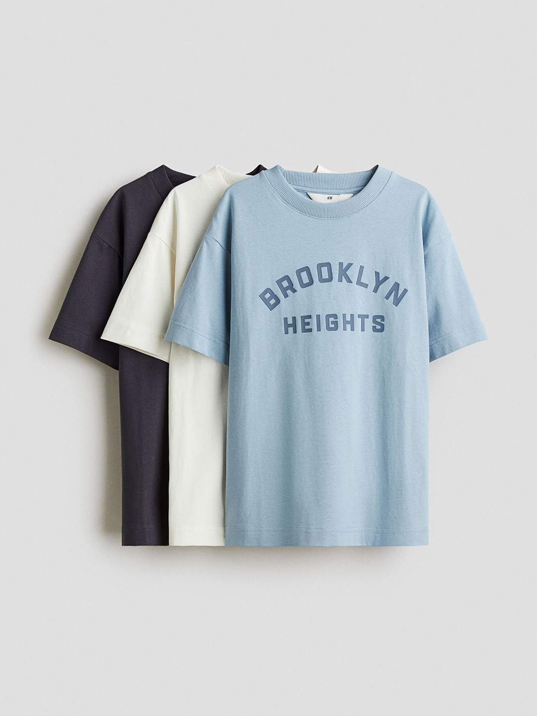 H&M 3-Pack Loose-Fit Cotton T-shirts