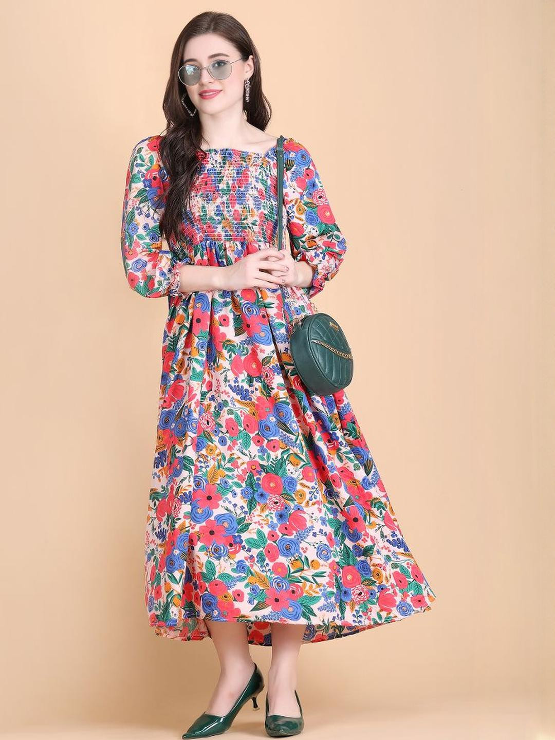 PTVIZE Crepe Fit & Flare Dress