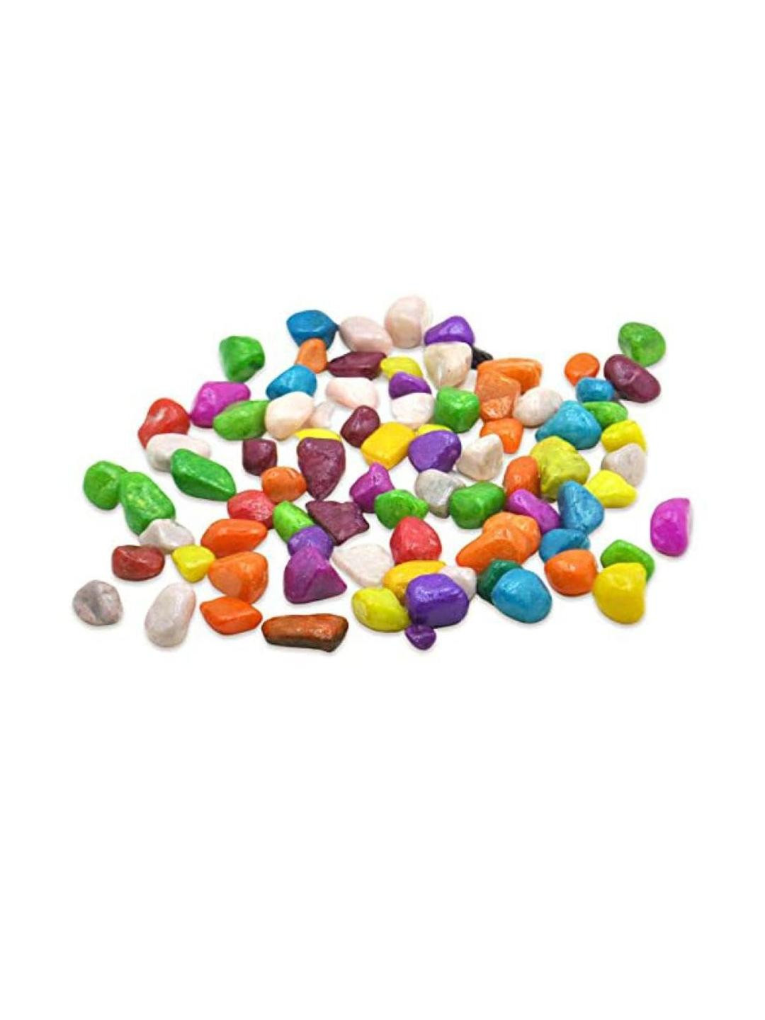 Somil Multicolor Pebbles/Stones for Garden, Plants, Lawns, Aquariums, Fish Pots, Home Decor, Vases, Furniture Filler. Size: 10-30mm, Shiny Multicolor -A447
