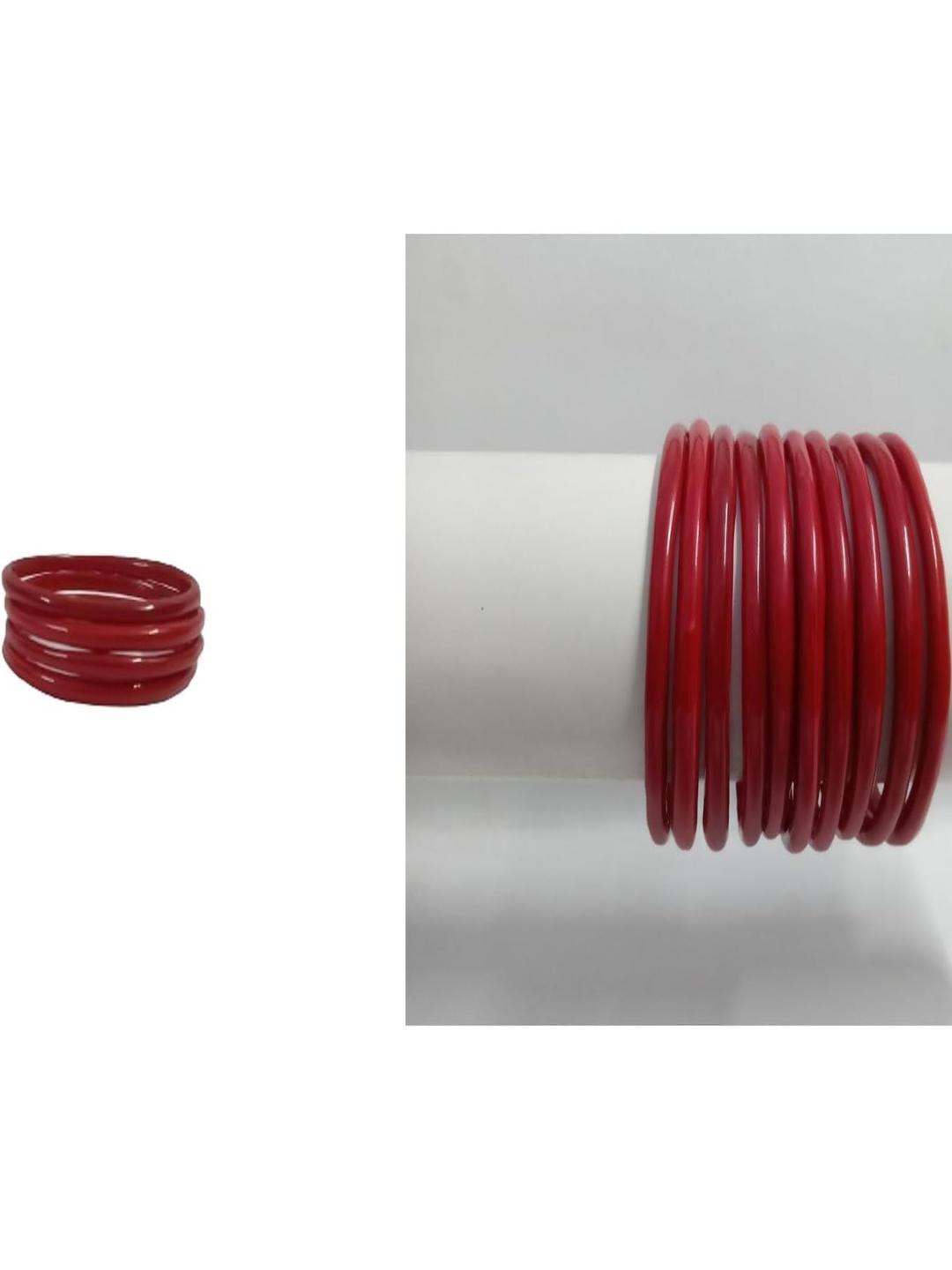 SOMIL Set Of 14 Red Antique Alloy Bangles