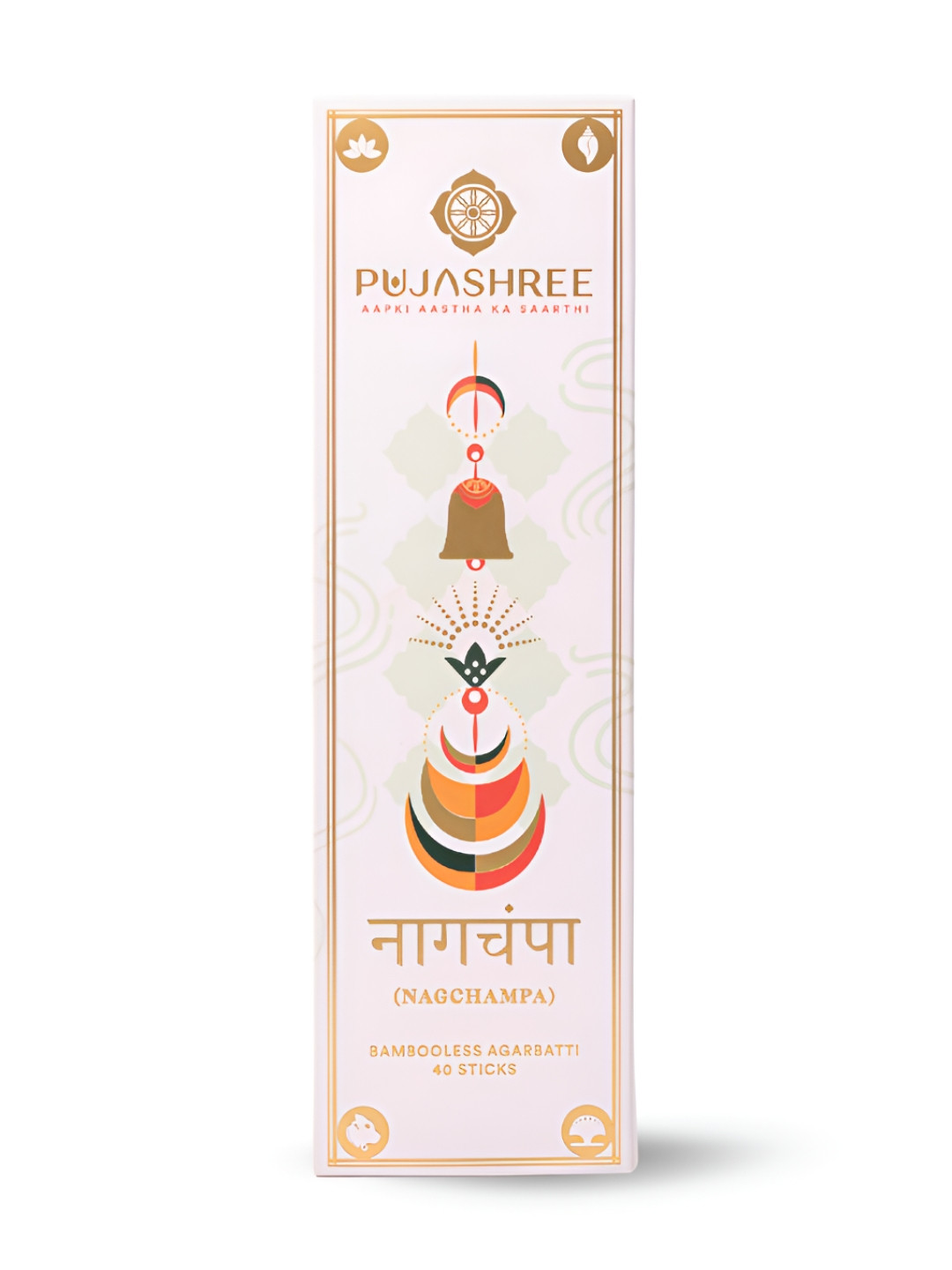 Pujashree Products Global Pvt Ltd Bambooless Nagchampa Agarbatti - 40 Pcs Incense Sticks