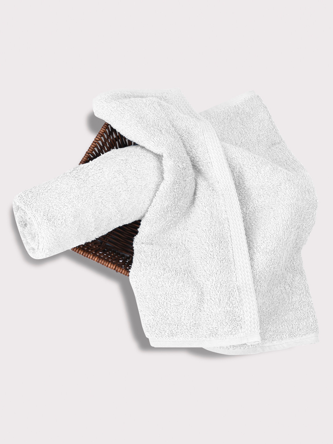 MAXNAP Sleep Support White 2 Pieces Terry Cotton 550 GSM Towel Set