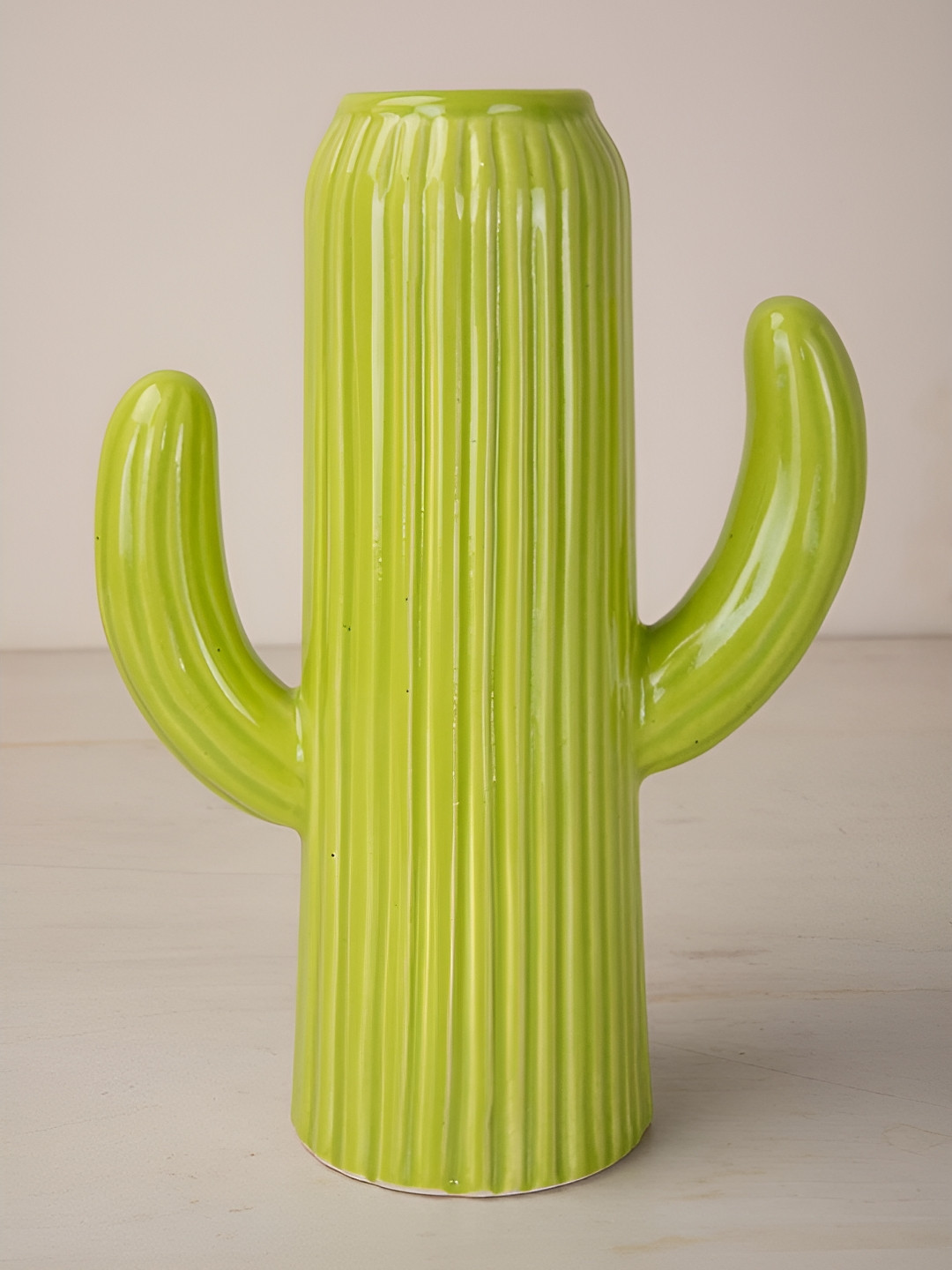 FREEDOM TREE Green Ceramic Cactus  Flower Vases