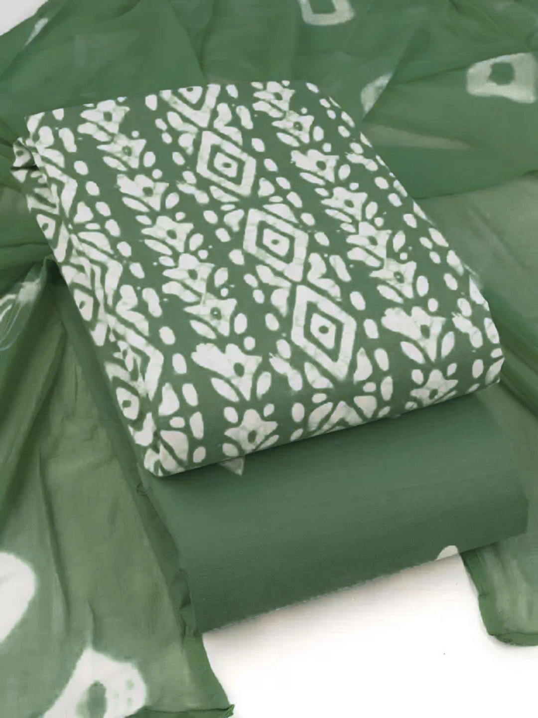 CLEMIRA Geometric Tie and Dye Unstitched Dress Material