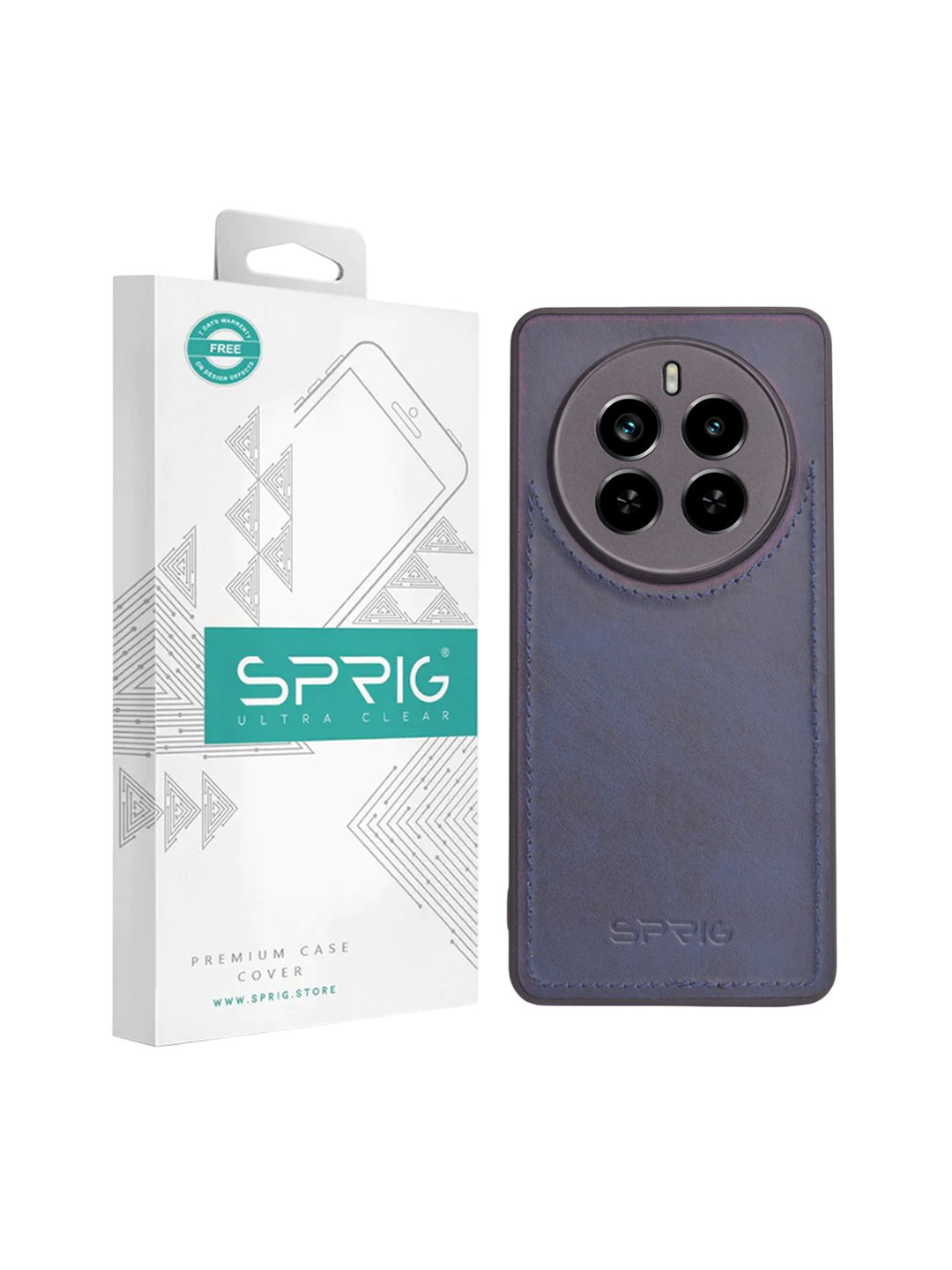 SPRIG Realme P1 Pro 5G Matte PU Leather Back Cover