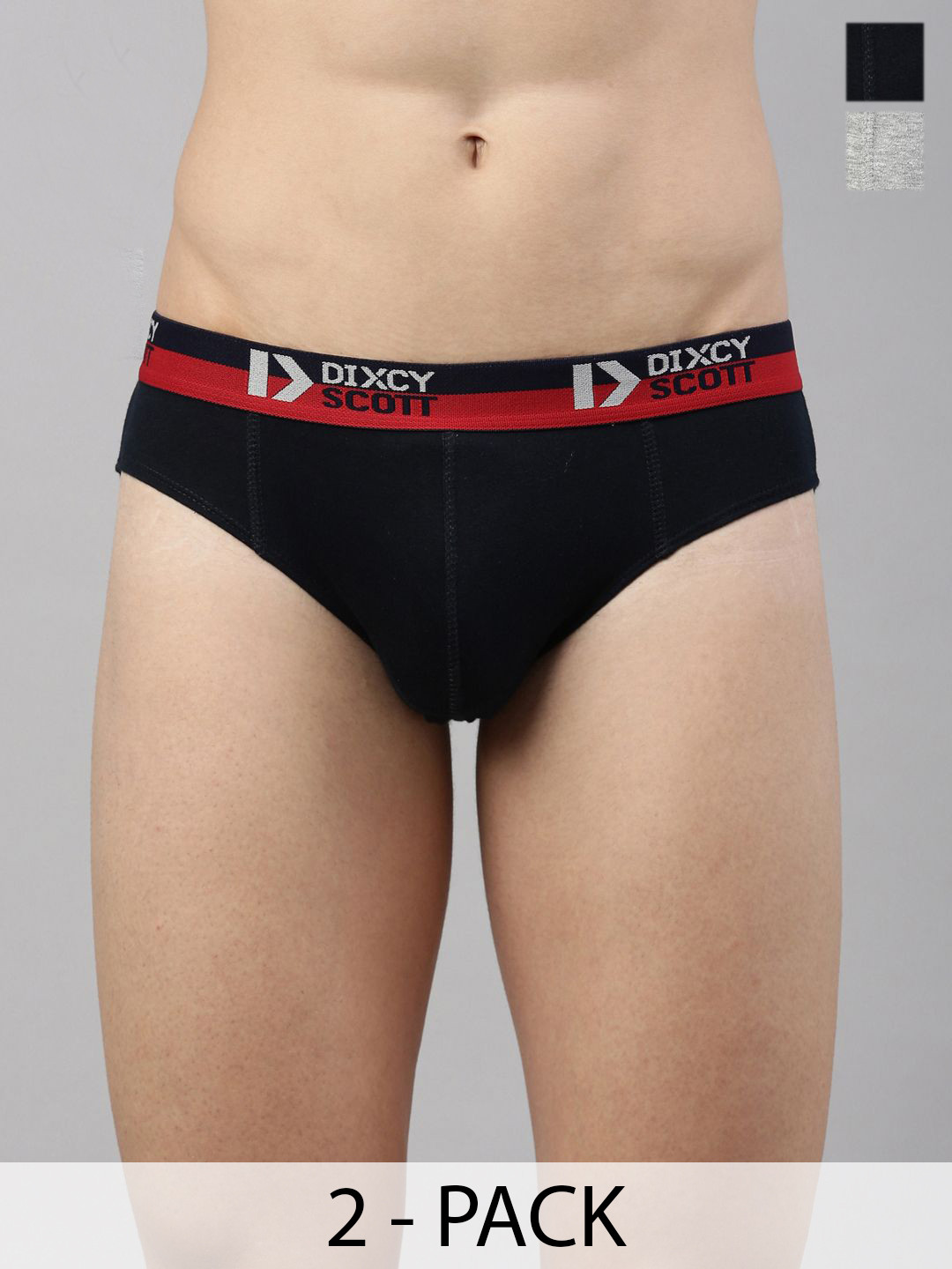 Dixcy Scott Originals Men Pack of 2 Combed Cotton With Sweat Absorbent Waistband Brief
