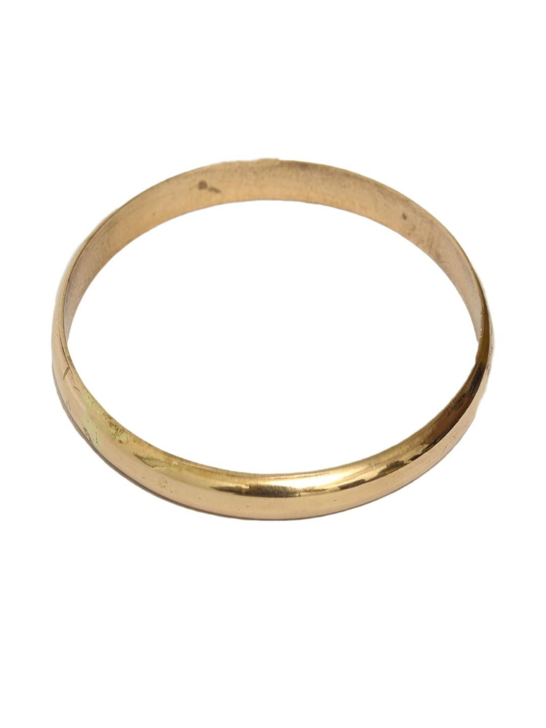 Naveen Metal Works Unisex Panchaloha/Impon Kada/Kaapu - Plain - 6CM | Panchaloha bracelet