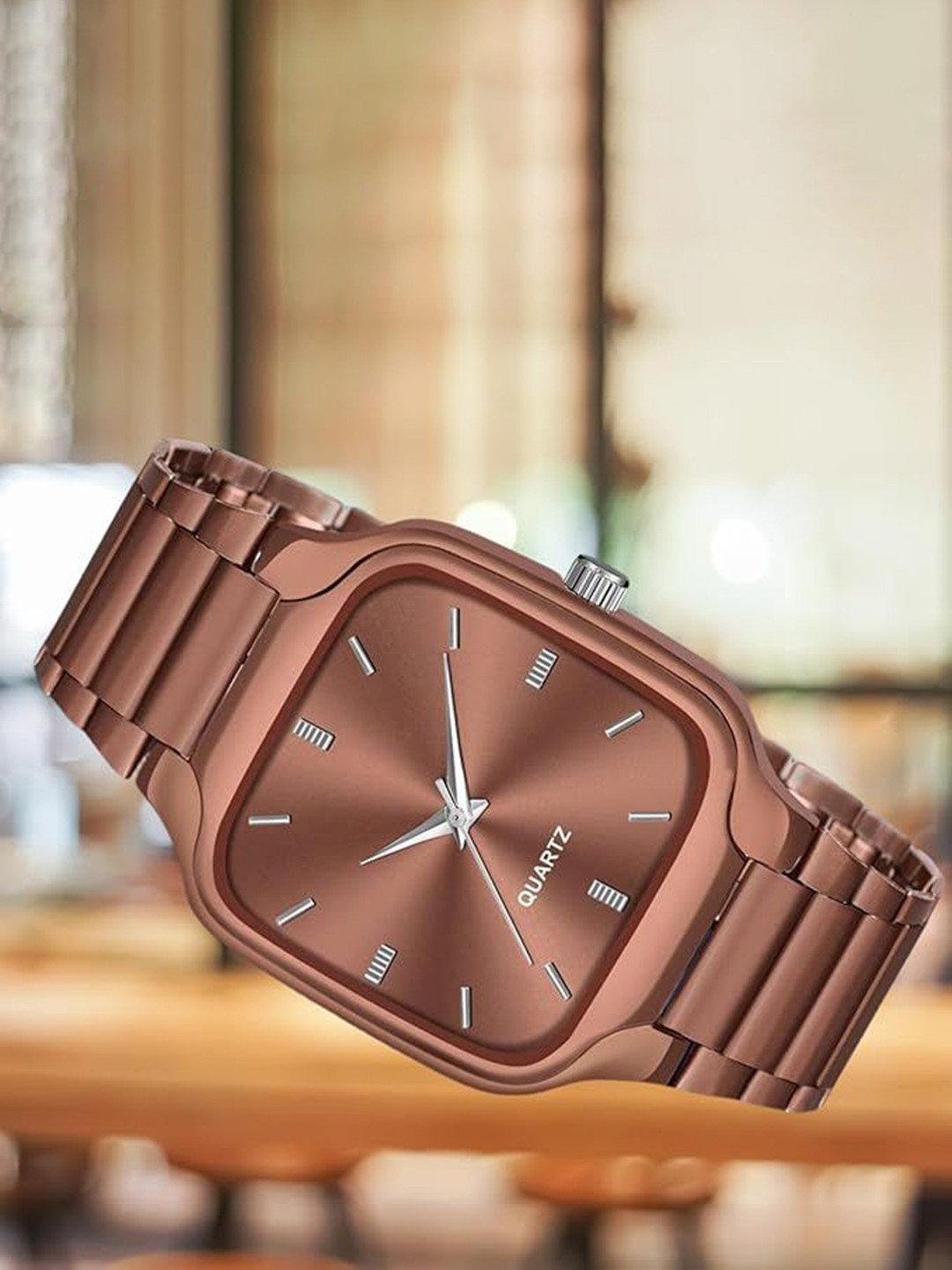 SWADESI STUFF Men Bracelet Style Straps Analogue Watch SDS 158 COPPER 2027