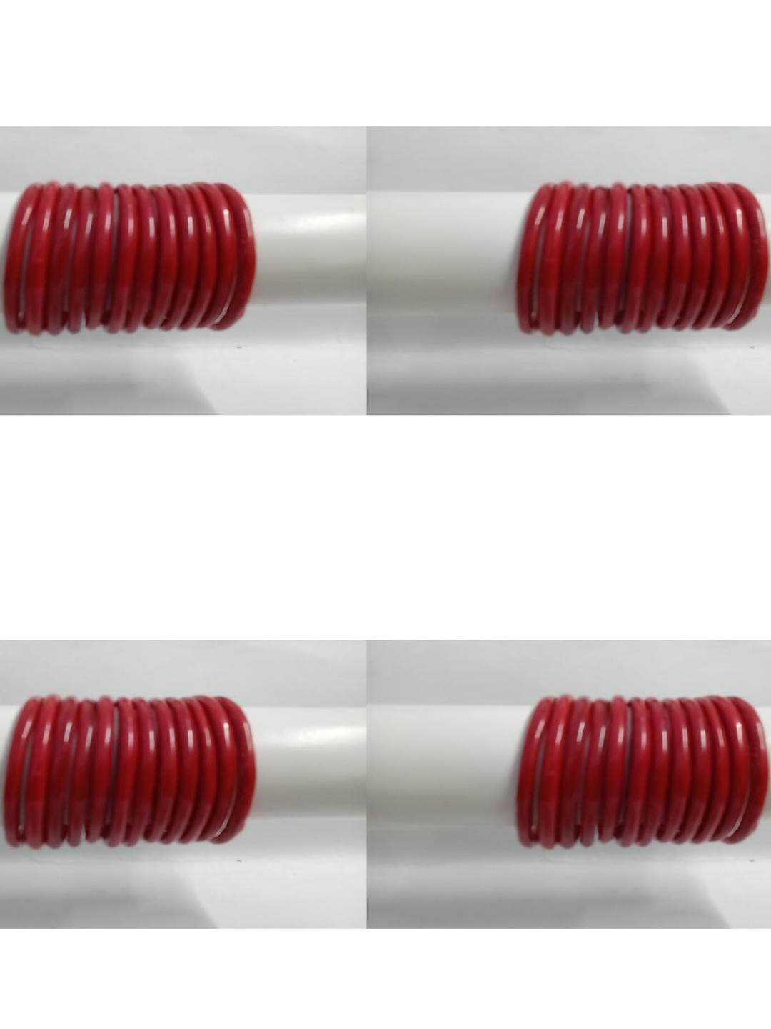 SOMIL Set Of 40 Red Antique Alloy Bangles