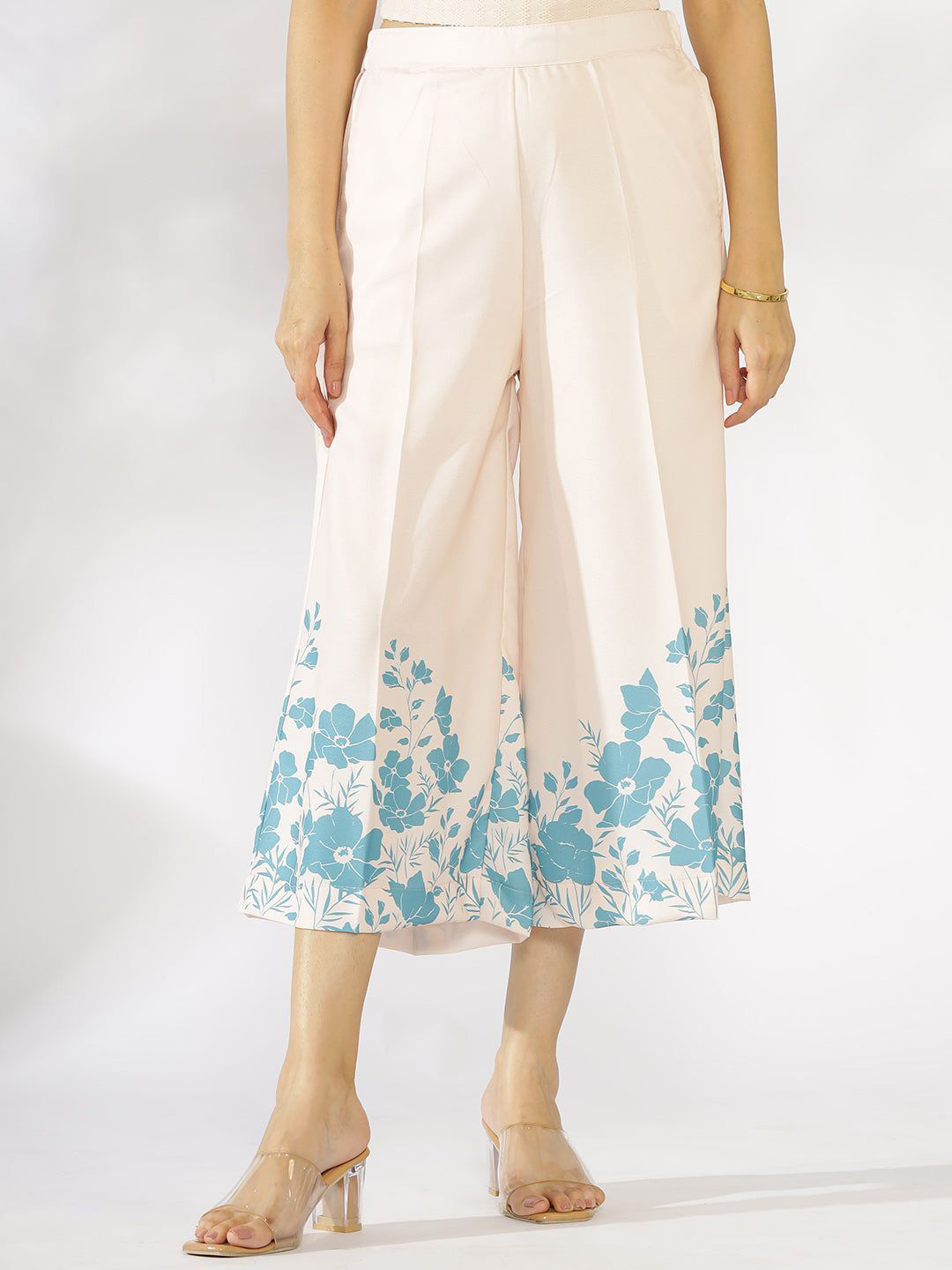 LetsDressUp Women Floral SkyBlue Printed Culottes - Skyra - XS  Palazzos