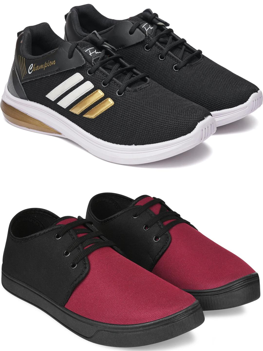 Free Kicks Men Multicoloured Mesh Marking Running Sports Shoes