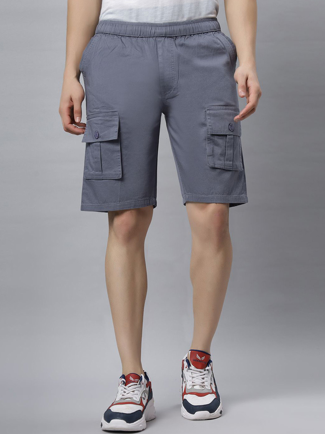 HO BINDAASS Men Regular Fit Mid-Rise Knee Length Pure Cotton Shorts