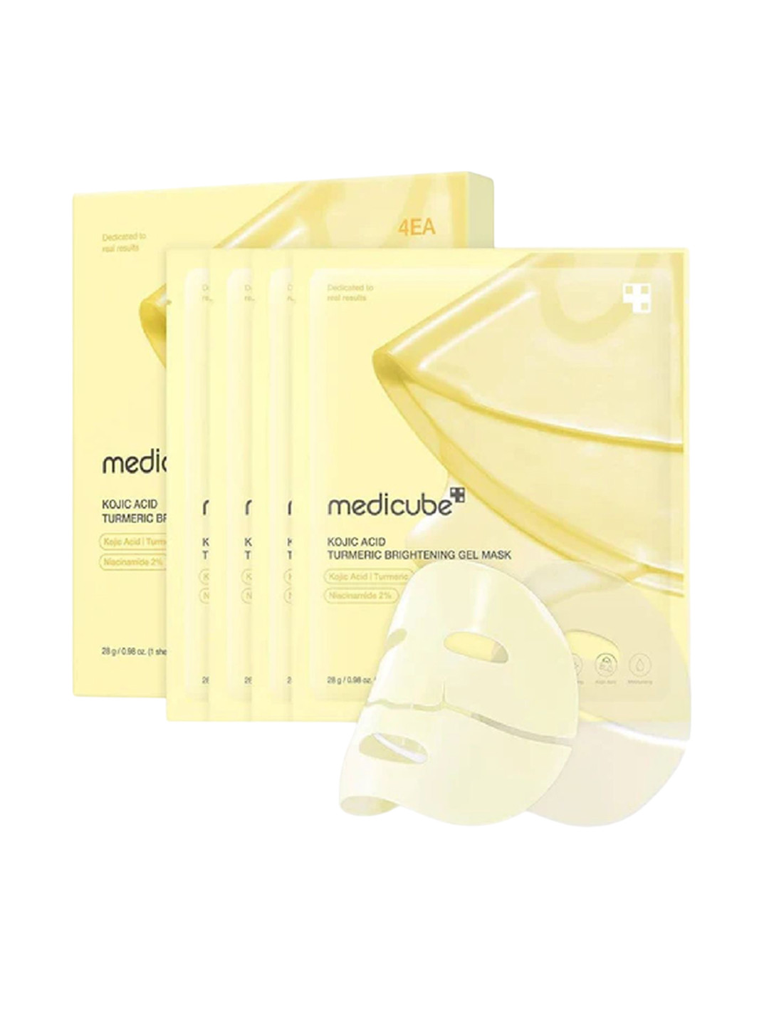 Medicube Set Of 4 Kojic Turmeric Sheet Mask - 28 g Each