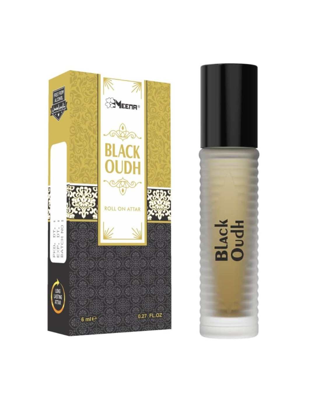 MEENA Black Oud Long Lasting Roll On Attar - 6 ml