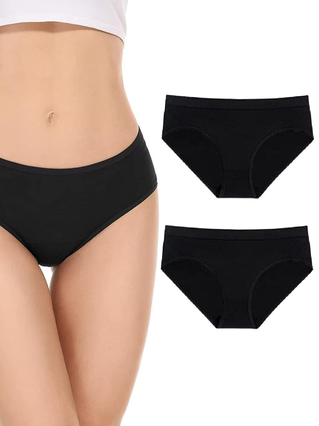 EMBATA Women Bikini Black Panty