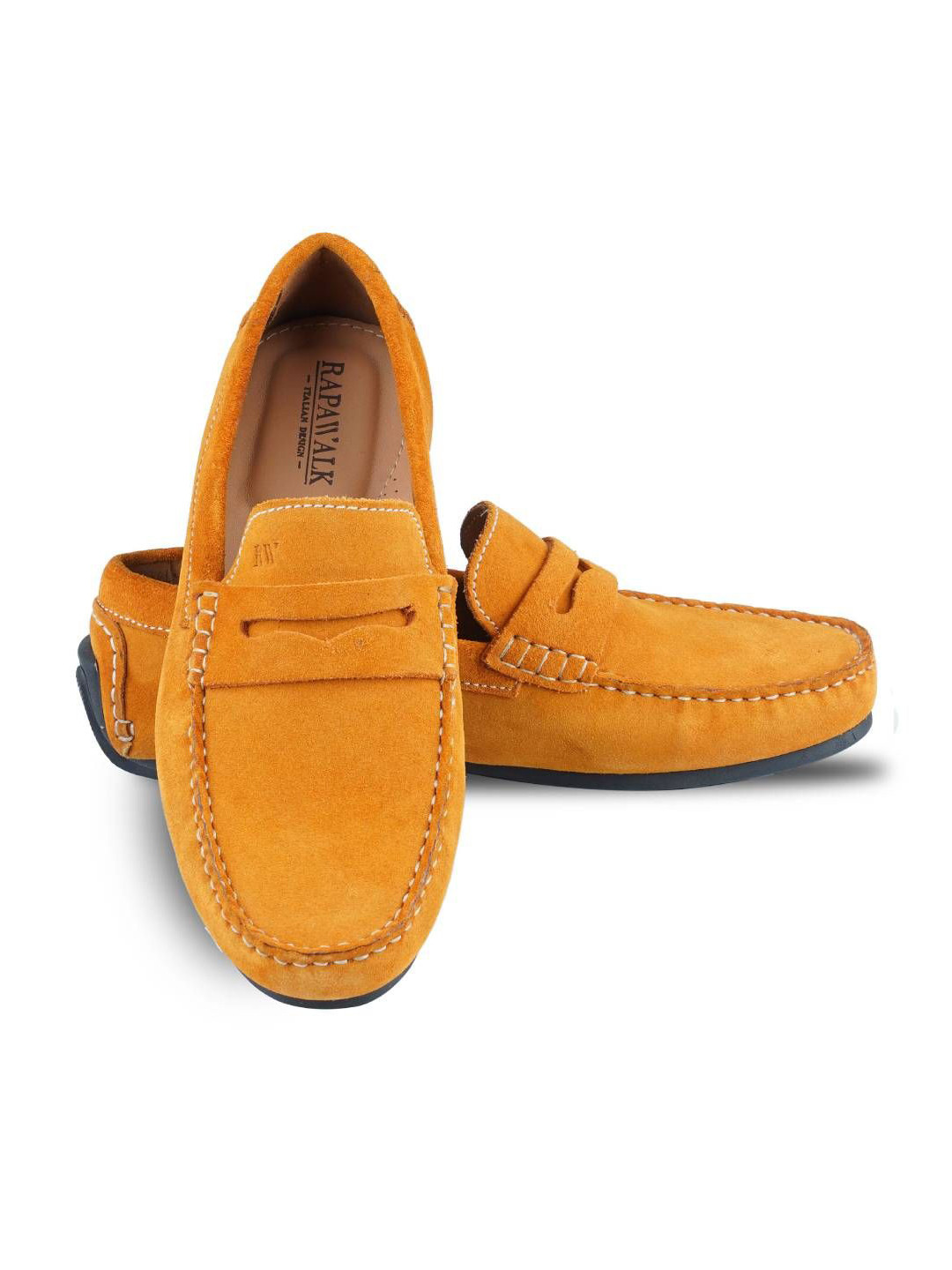 RAPAWALK Men Penny Suede Leather Slipon Moccasins Loafers