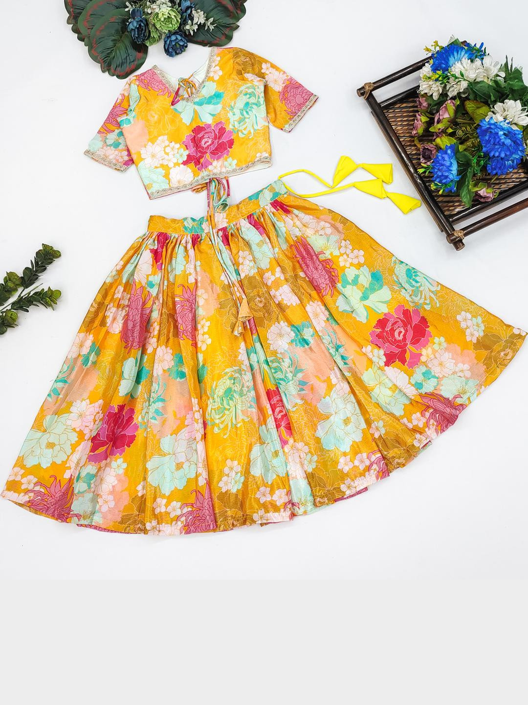 RJ ONLINE Ready To Wear Silk Lehenga Choli